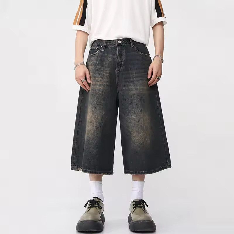 Japanese Brand Wide Leg Baggy Jeans Denim Size US 33 - 1 Thumbnail
