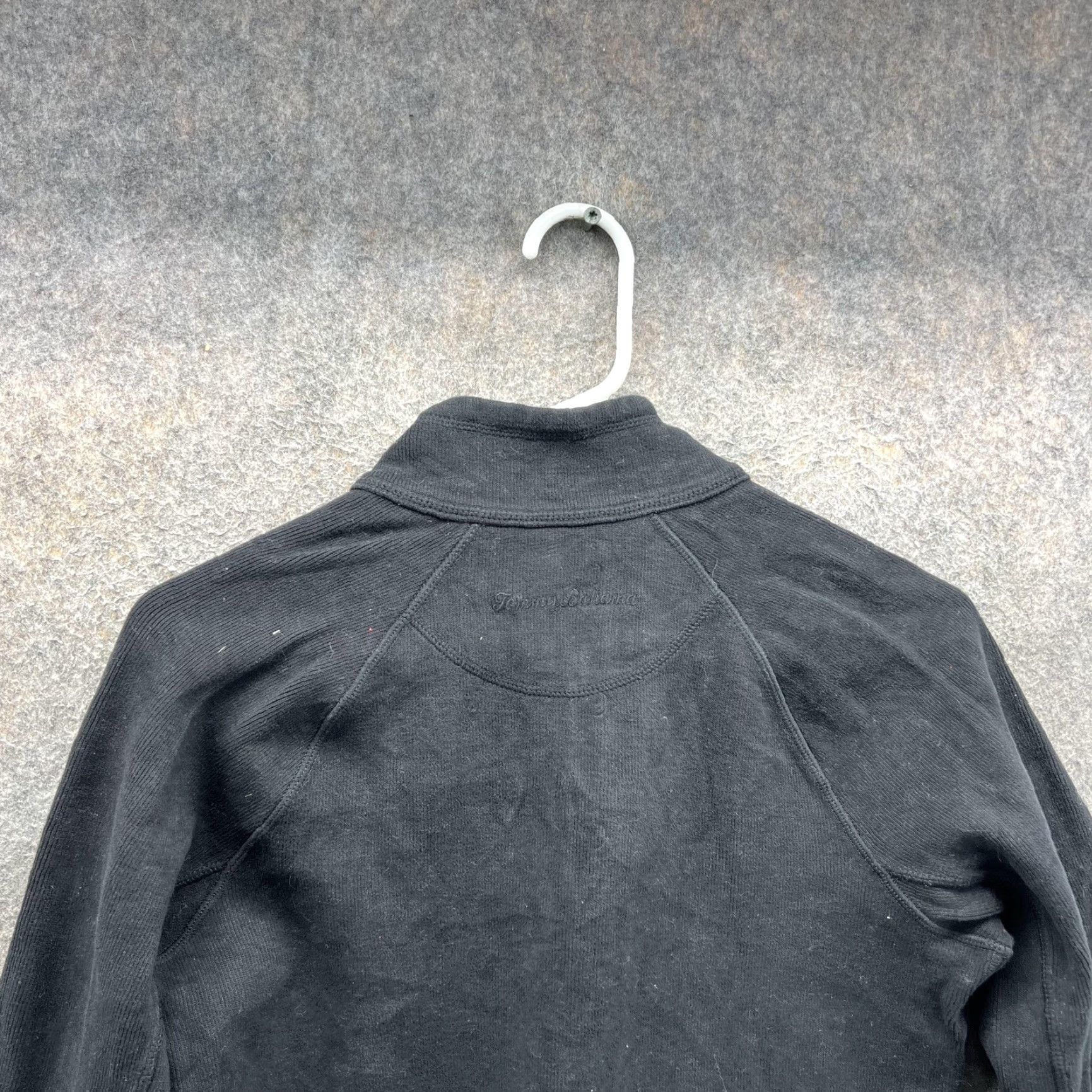 Tommy Bahama VINTAGE Tommy Bahama Sweater Womens Small Black Half Zip Pullover Cotton Blend Top Size S / US 4 / IT 40 - 3 Thumbnail