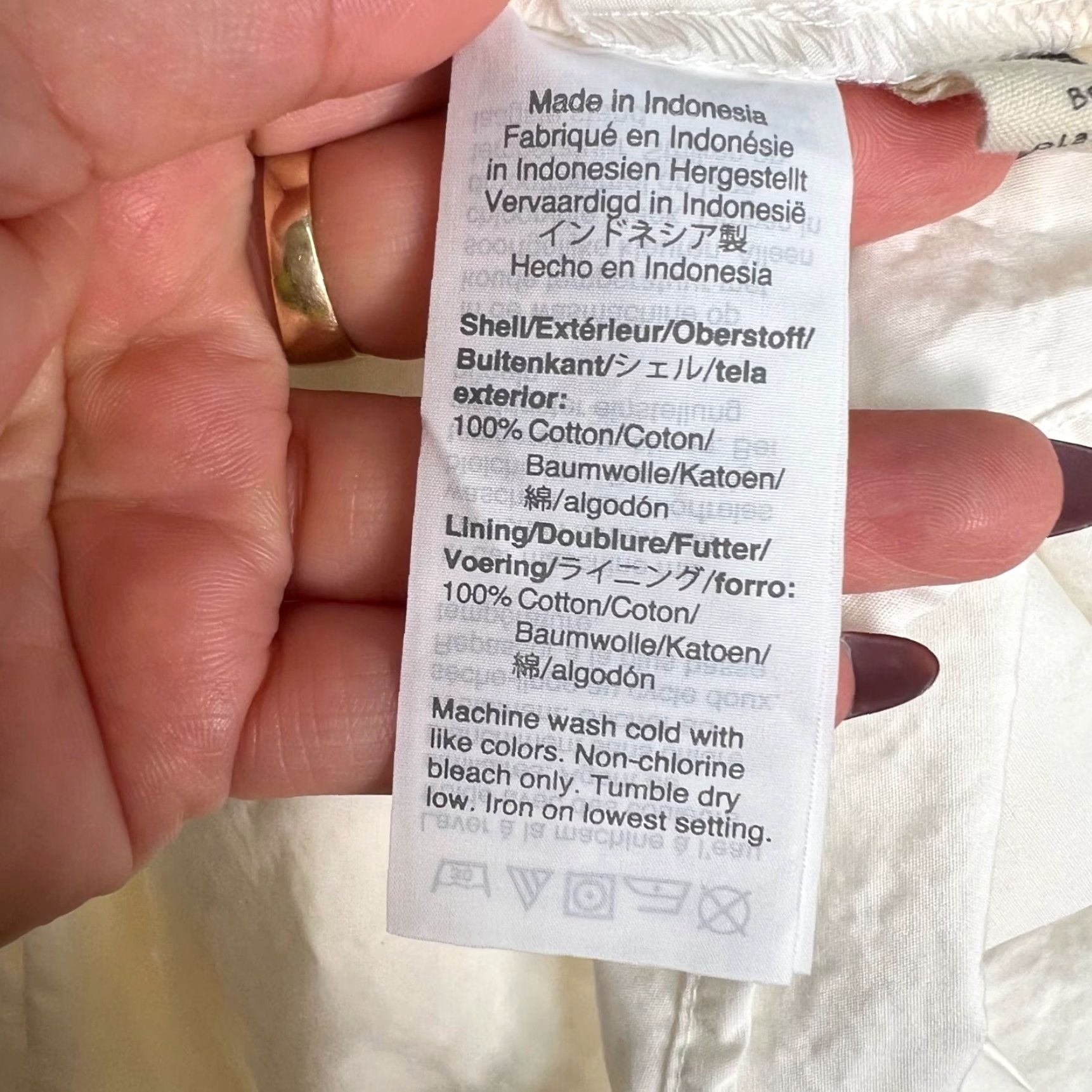 Madewell Madewell Womens Size 2 White Short Sleeve Tie Front Empire Waist Dress Cotton Size 26" / US 2 / IT 38 - 4 Thumbnail