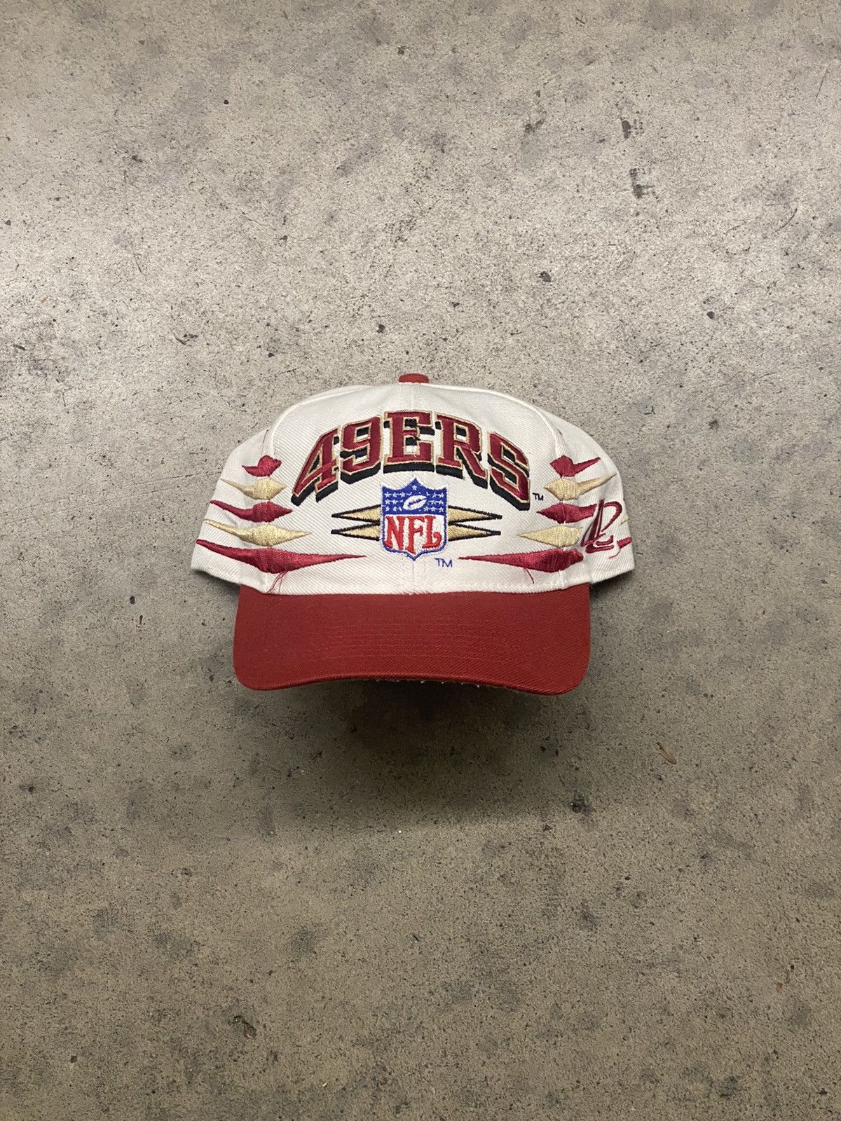 image of Logo Athletic x Nfl 49Ers Diamond Cut Snapback in White, Men's