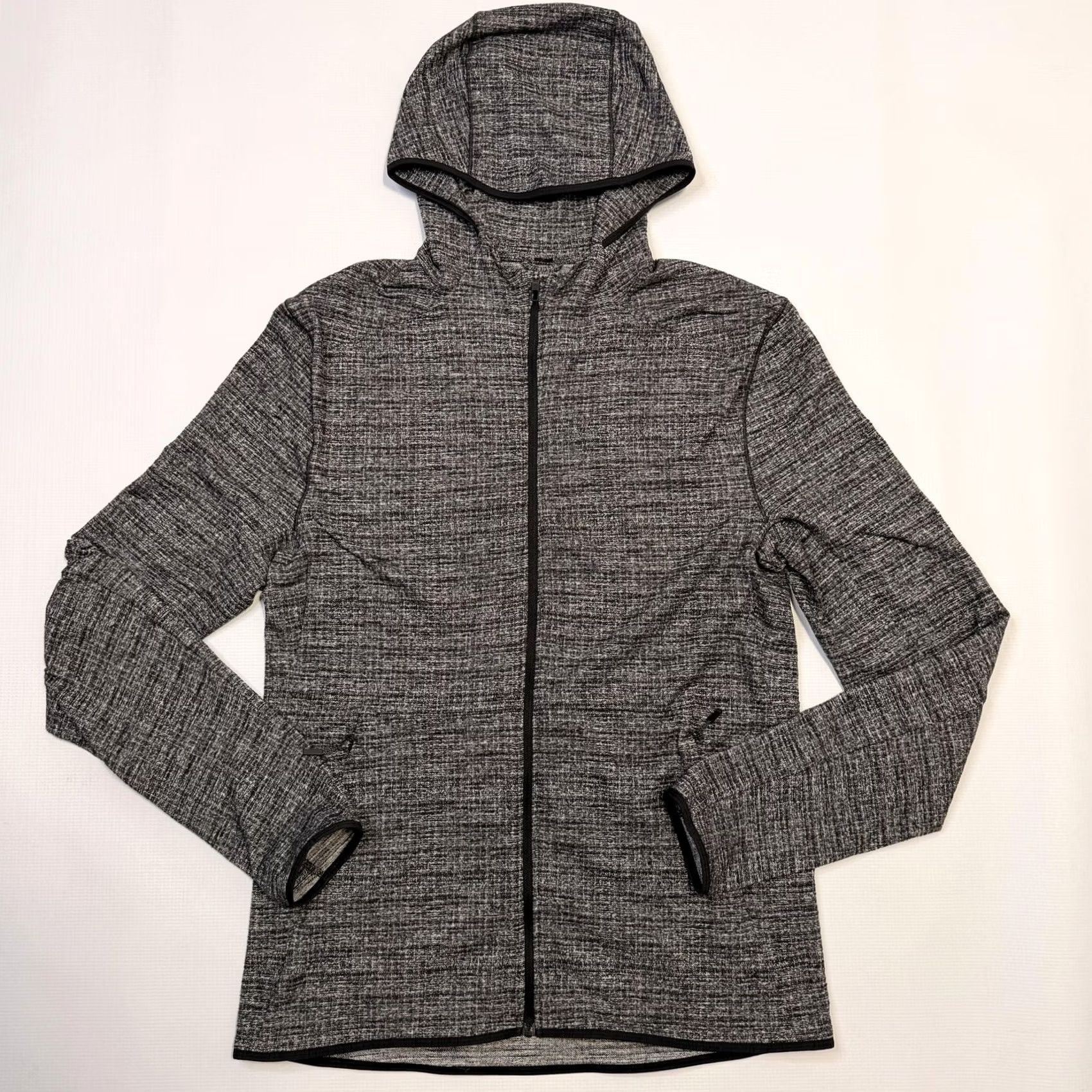Lululemon Lululemon Surge Warm Full Zip Jacket Mens Medium Gray Geometric Knit Hooded Running & Training Size US M / EU 48-50 / 2 - 2 Thumbnail