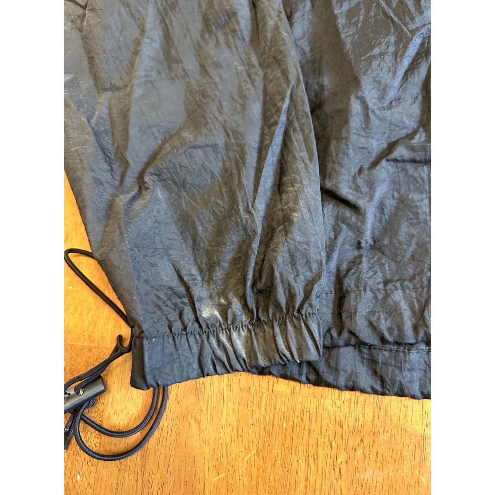 Vintage VINTAGE 90s Windbreaker Jacket 1/4 Zip Large Men Black Nylon Jacket Size US L / EU 52-54 / 3 - 6 Thumbnail