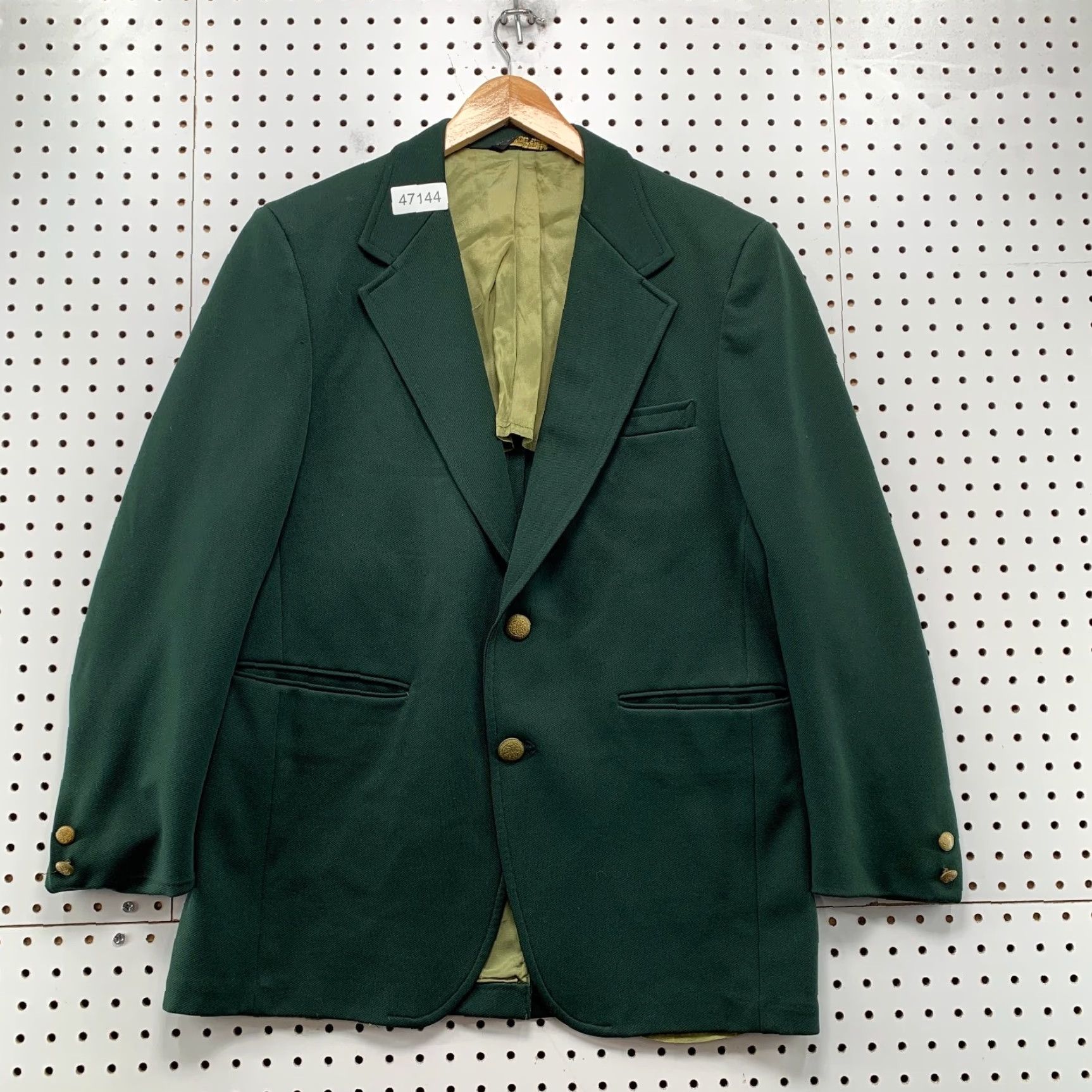 Vintage VINTAGE Palm Beach Blazer Mens 42 Green Gold Button USA Amalgamated Union Tag Blazer Size 42R - 2 Thumbnail