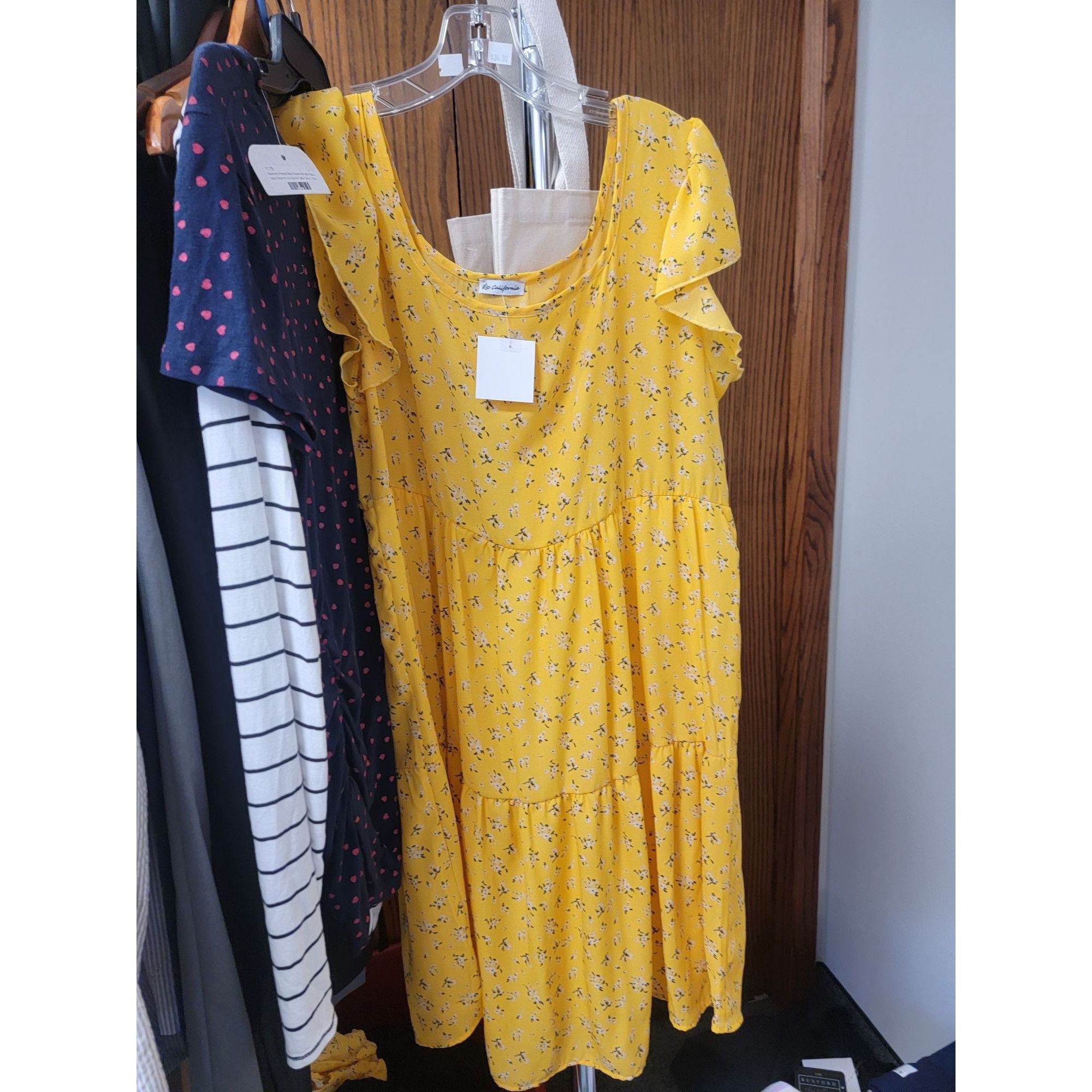 Other Yellow Floral Ruffle Sleeve Sundress - Medium Women's Summer Size M / US 6-8 / IT 42-44 - 2 Thumbnail
