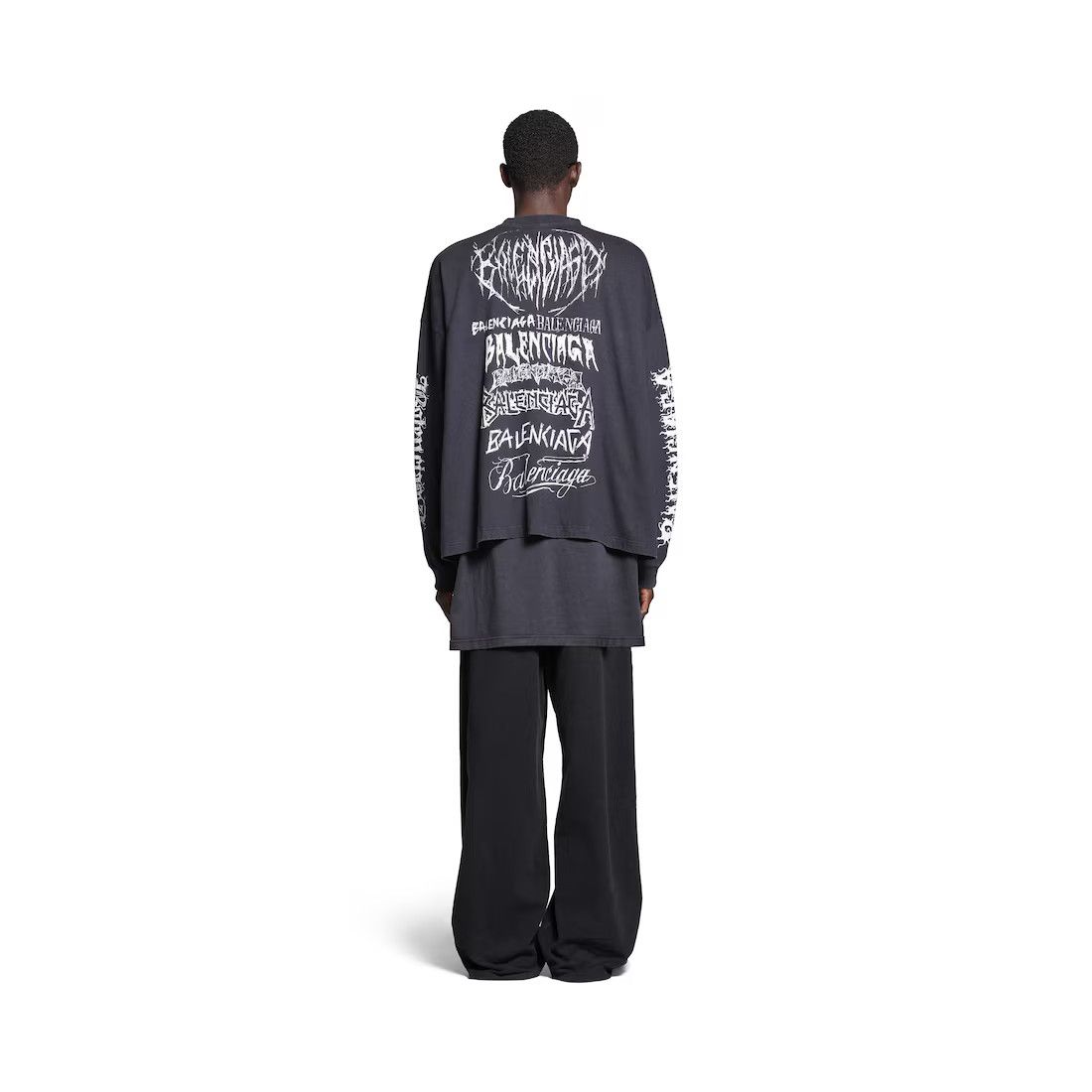 Balenciaga o1tr1nto0725 DIY Metal Long Sleeve T-Shirt Medium Fit Black Size US M / EU 48-50 / 2 - 3 Thumbnail