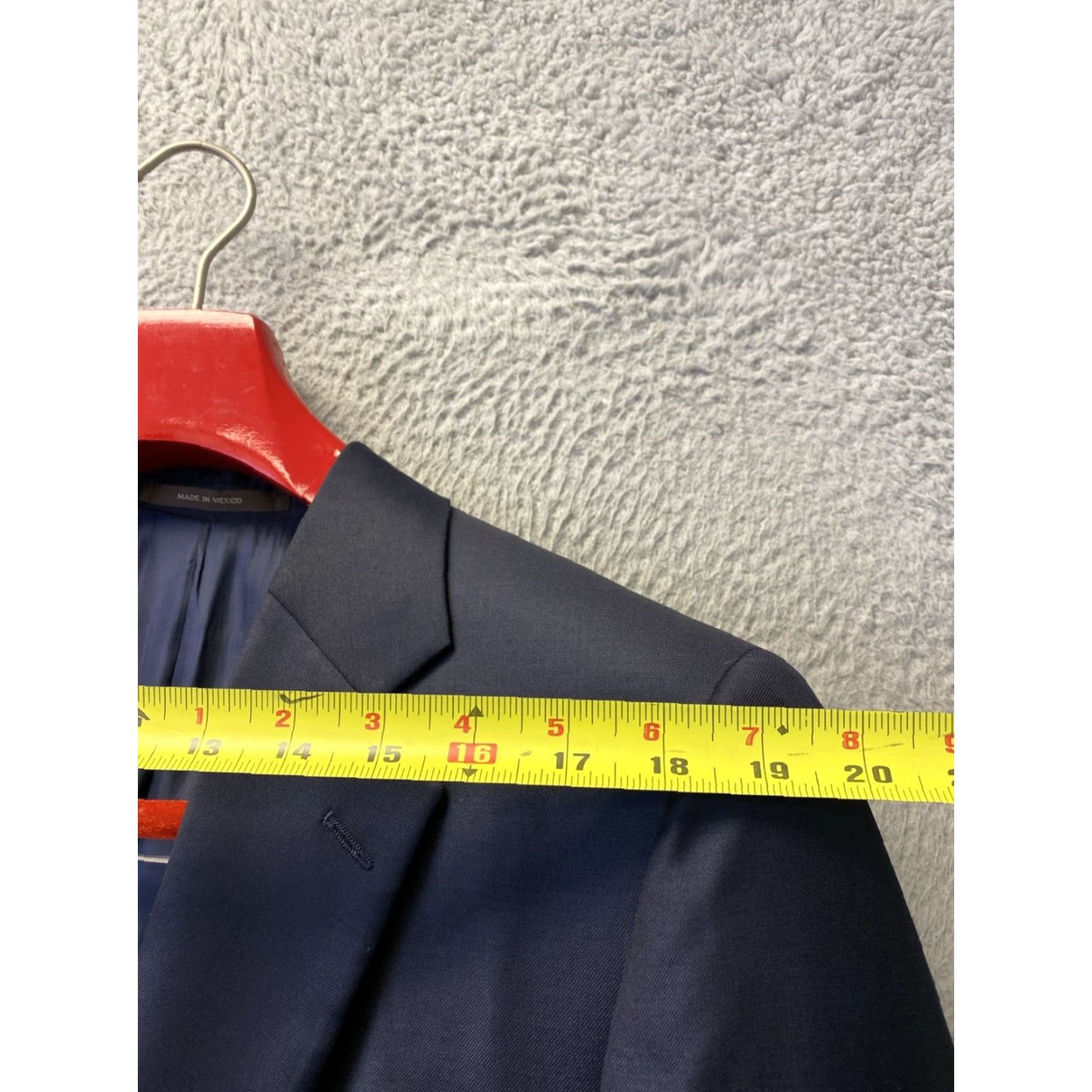 Tasso Elba VINTAGE Tasso Elba Blazer Jacket Men 40L Wool Navy Blue Gold / 156-17 Mens Blazer, Two-Button, Regular Length Size 40L - 5 Thumbnail