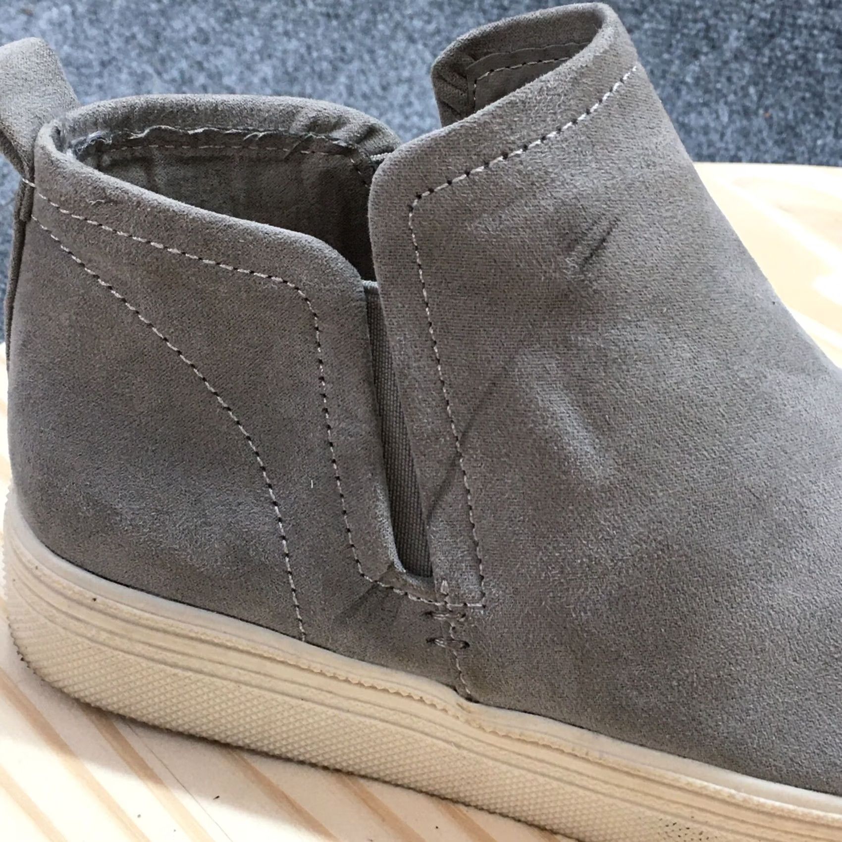 Dolce Vita Dolce Vita Ankle Boots Women 6 Gray Tate Round Toe High Top Slip On Casual Suede Shoes Size M / US 6-8 / IT 42-44 - 2 Thumbnail