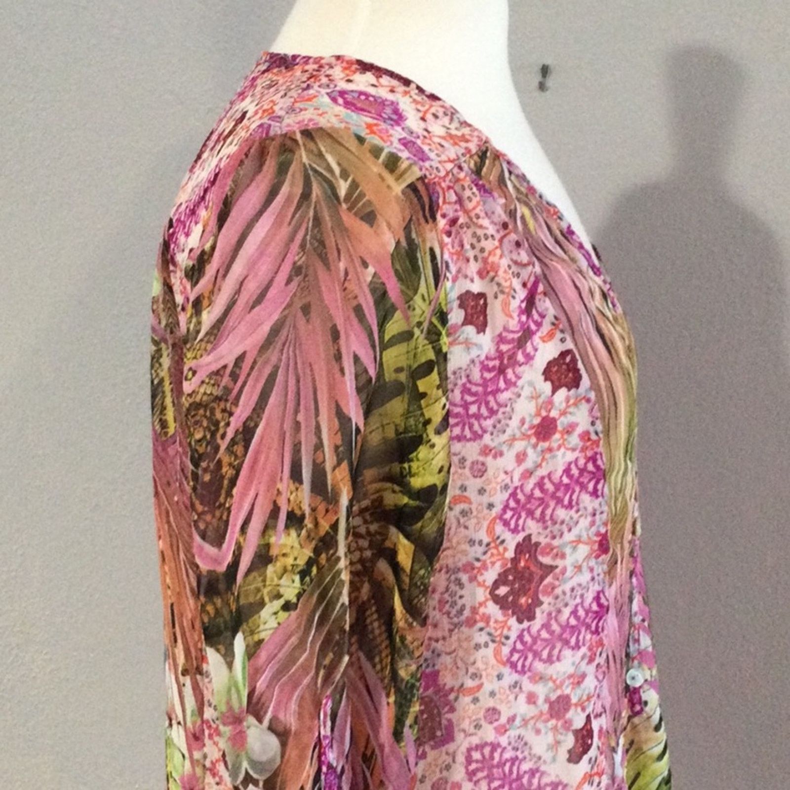 Other Figueroa & Flower Foliage/Floral Print Sheer Top Small Size S / US 4 / IT 40 - 5 Thumbnail