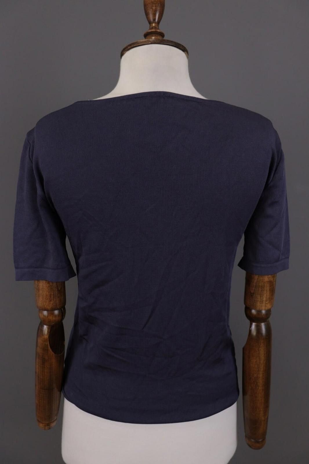 Wolford Wolford Blue Short Sleeve Stretch Top Shirt Size L Size L / US 10 / IT 46 - 8 Thumbnail