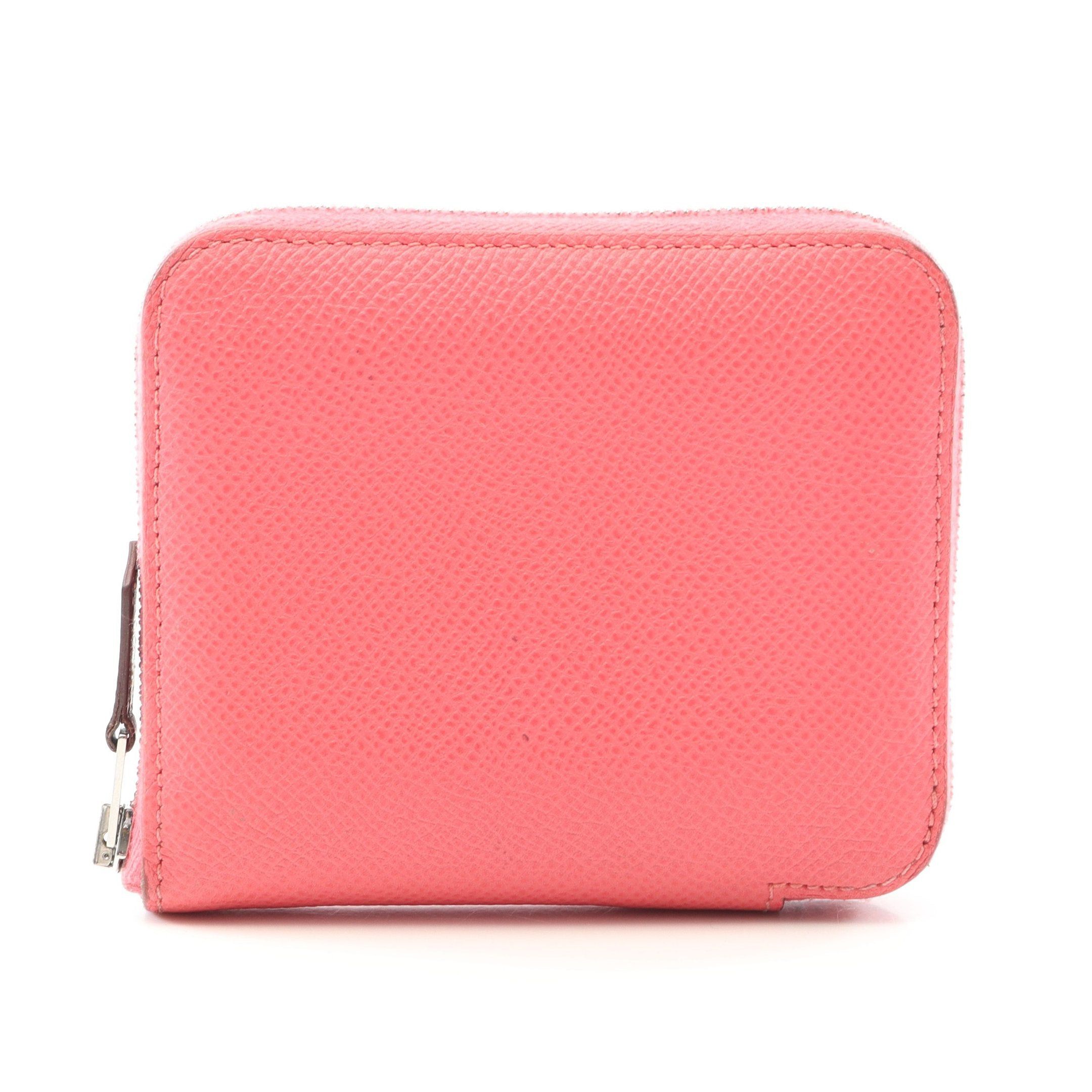 Hermes Hermes Azap Compact Silk In Rose Azalea Round Zipper Wallet Veau Epsom Pink Silver Hardware D Stamp Size ONE SIZE - 1 Thumbnail
