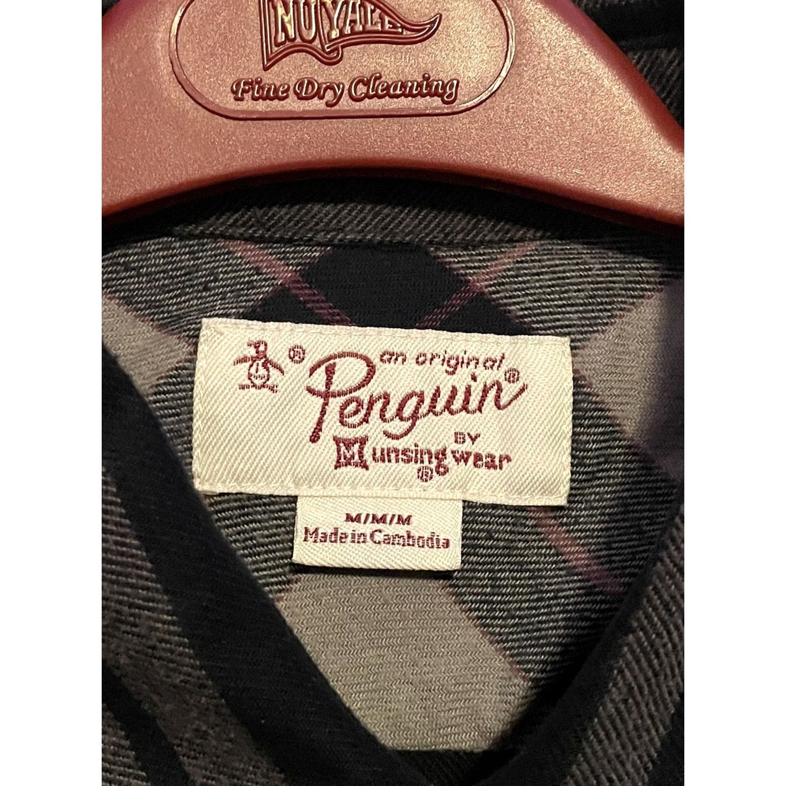 Original Penguin Original Penguin Shirt Men M Button-Down Short Sleeve Black Check 100% Cotton Modern Look Size US M / EU 48-50 / 2 - 3 Thumbnail