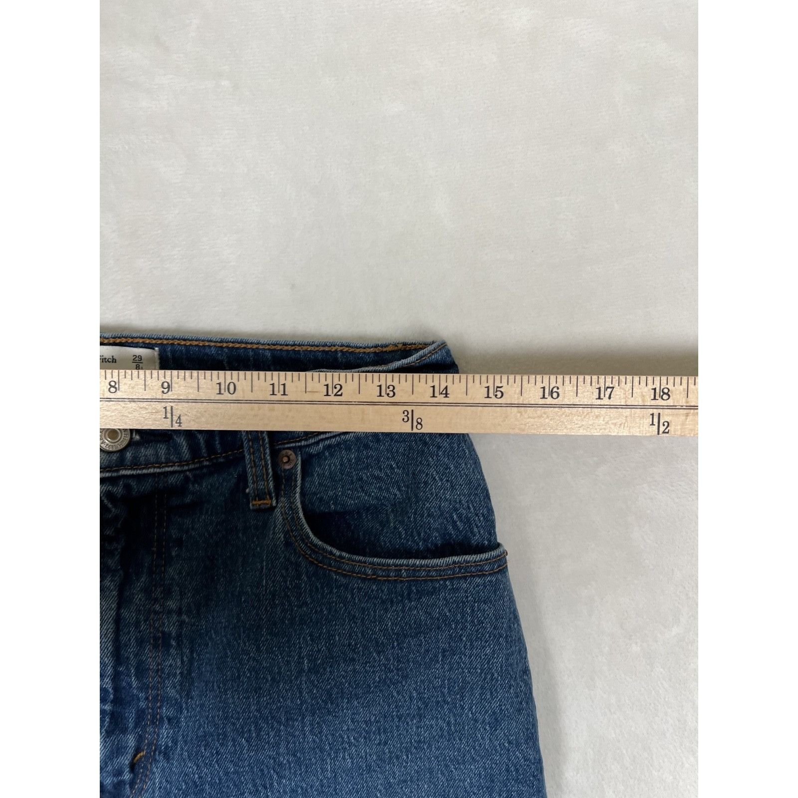 Abercrombie & Fitch Abercrombie & Fitch Jeans Women's 29 8 R Blue 90's Straight Size 29" - 3 Thumbnail