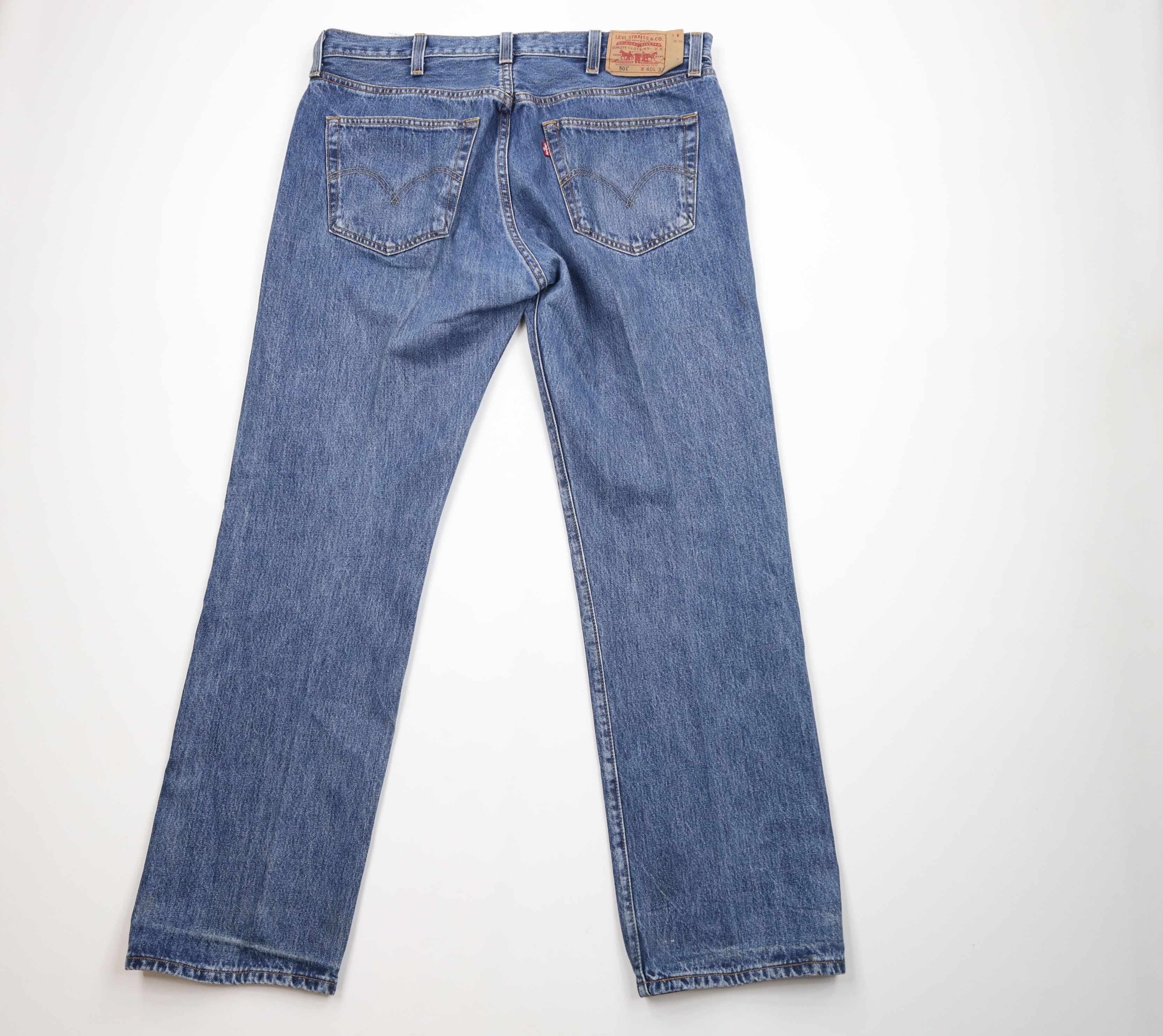 Levi's × Vintage Vintage Y2K Levis 501xx Original Fit Button Fly Jeans Blue Size US 40 / EU 56 - 9 Thumbnail
