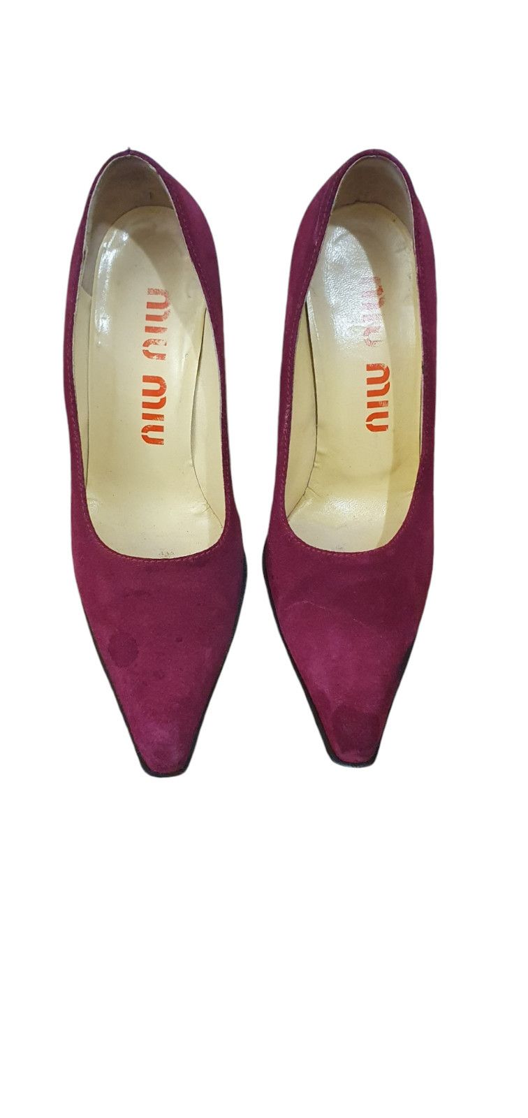 Miu Miu MIU MIU vintage suede wood block heels - EU 37.5 / 7 US Size US 7 / IT 37 - 4 Thumbnail