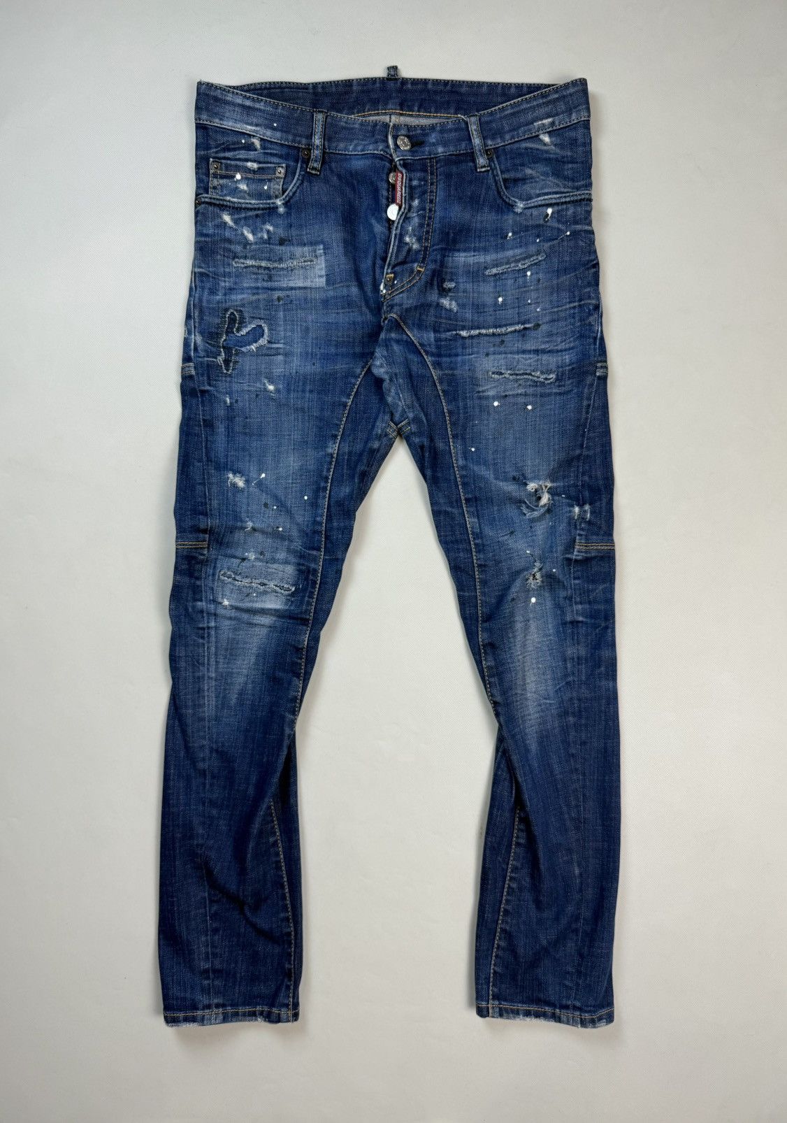 Dsquared2 Dsquared2 Men’s Distressed Denim Tidy Biker Jeans Size 48 Size US 32 / EU 48 - 1 Thumbnail