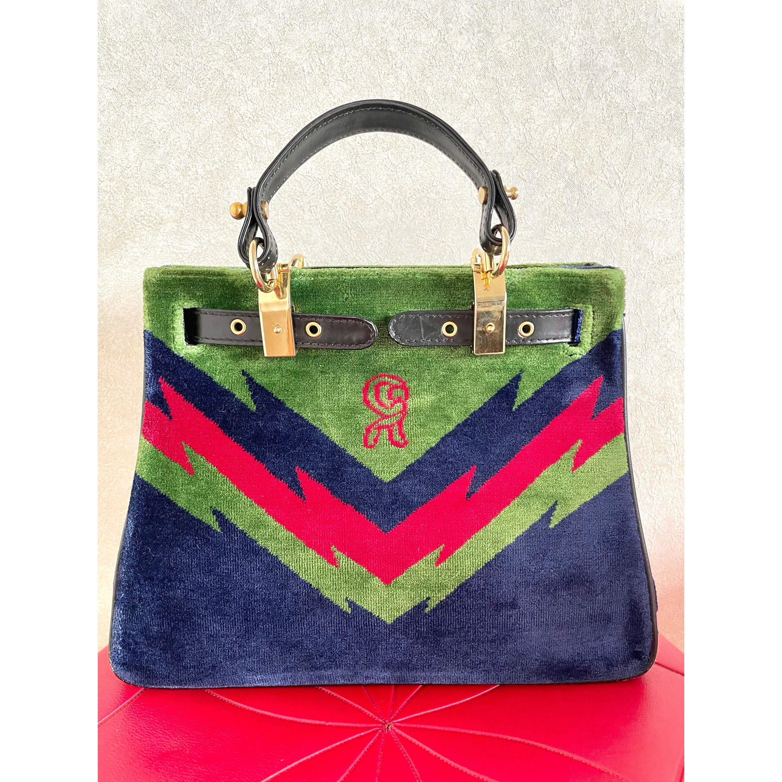 Roberta di Camerino Vintage Roberta di Camerino handbag. navy, green, and red Size ONE SIZE - 2 Thumbnail
