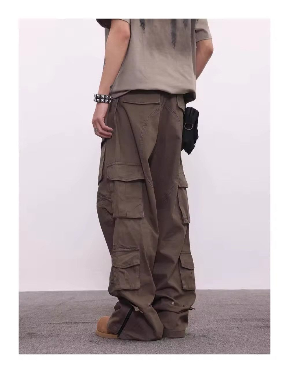 Designer × Vintage Vintage Zipper Leg Cargo Heavy Pants Trousers Size US 31 - 5 Thumbnail