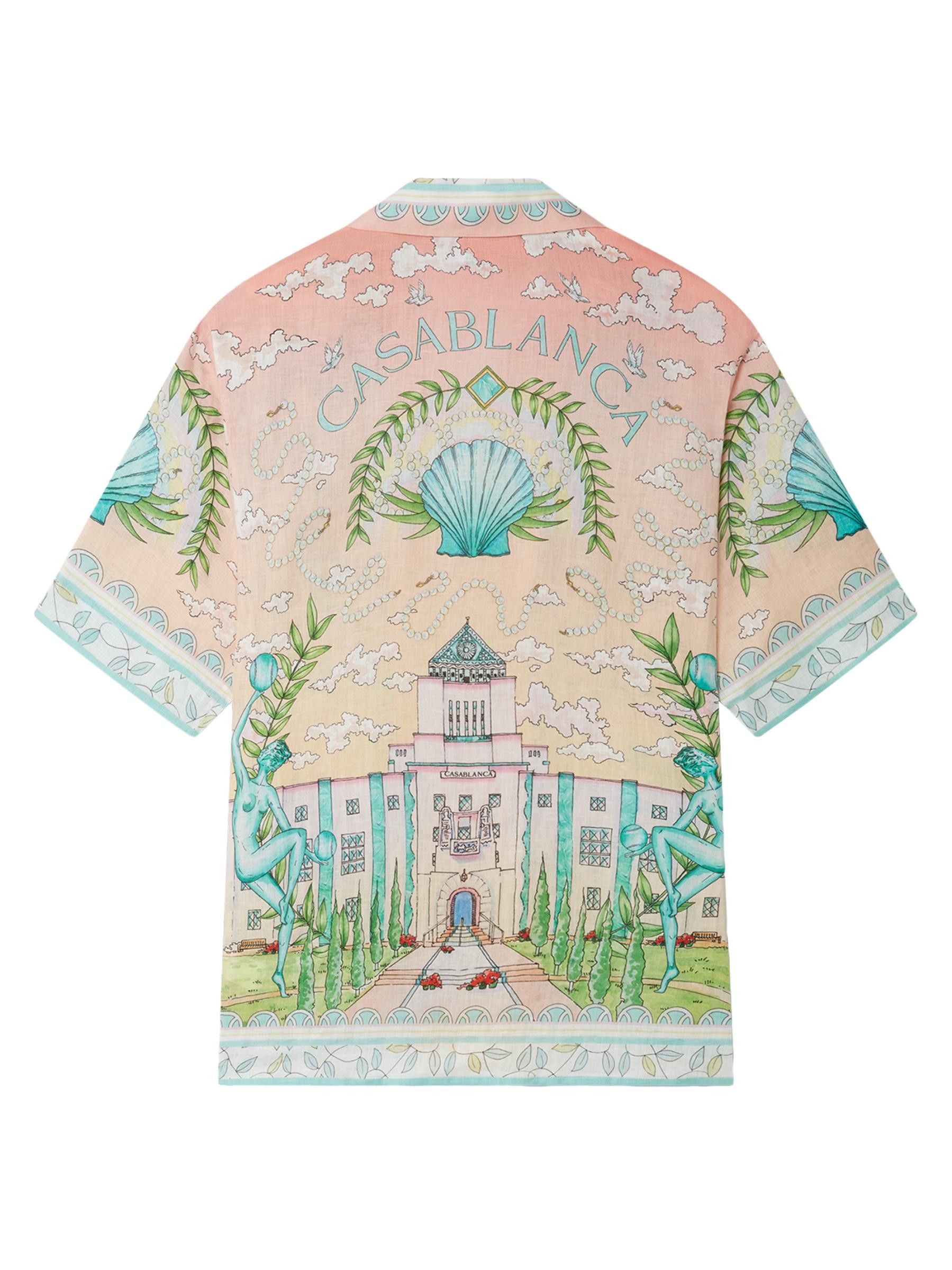 Casablanca os11x0725 Cuban Collar Short-Sleeve Shirt in Multicolor Size US S / EU 44-46 / 1 - 2 Thumbnail