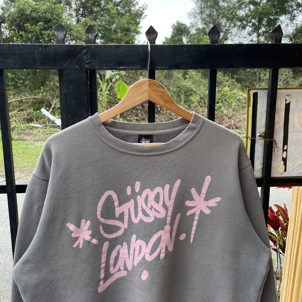 Stussy 🔥Stussy London Big Spellout Skate Wear Crewneck Sweatshirts Size US L / EU 52-54 / 3 - 5 Thumbnail