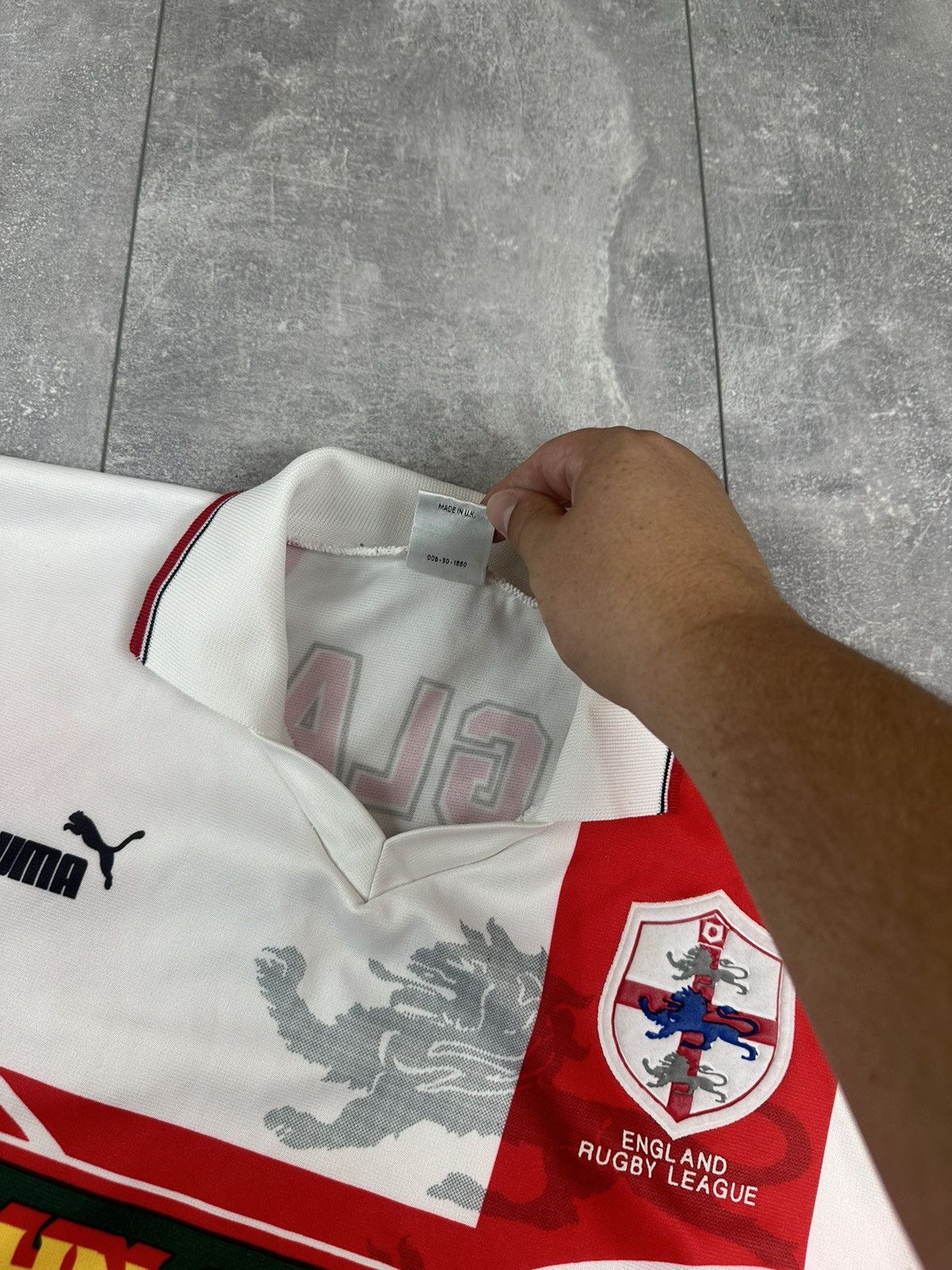 Puma Puma England Home Rugby League Jersey 1995 Size US XL / EU 56 / 4 - 10 Thumbnail