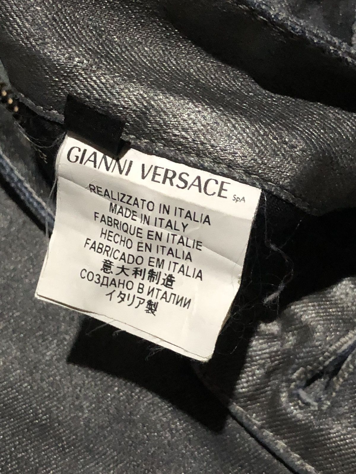 Versace GIANNI VERSACE SILVER WAXED COATED 3D LOGO Size US 34 / EU 50 - 5 Thumbnail