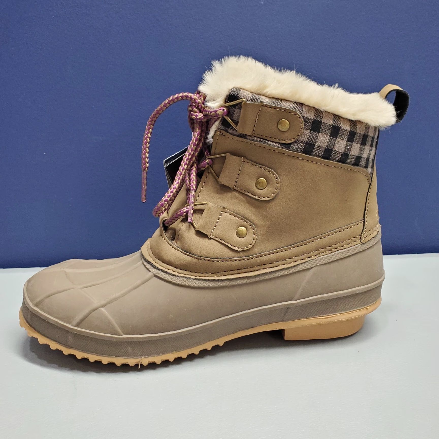 Vintage Khombu Keri 2 Womens Size 7 Brown Taupe Synthetic Waterproof Lace Up Boot Size US 7 / IT 37 - 4 Thumbnail