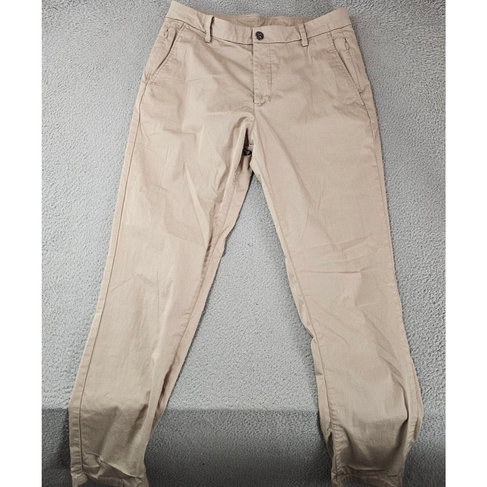 Vintage Bird Dogs Pants Mens 32x30 Khaki Chino Regular Slimming Breathable Stretch Pockets Logo 30 Inseam Casual Workwear Autumn Spring Summer Tan Brown Size US 32 / EU 48 - 2 Thumbnail