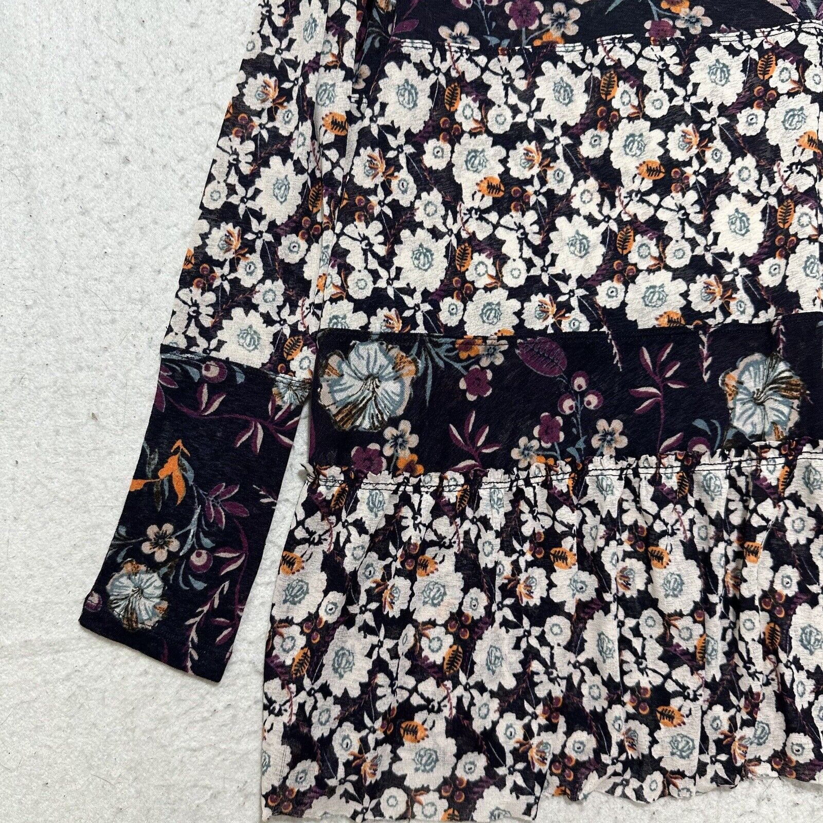 Free People Free People Small Isabelle Swing Tunic Boho Floral Blouse Size S / US 4 / IT 40 - 7 Thumbnail