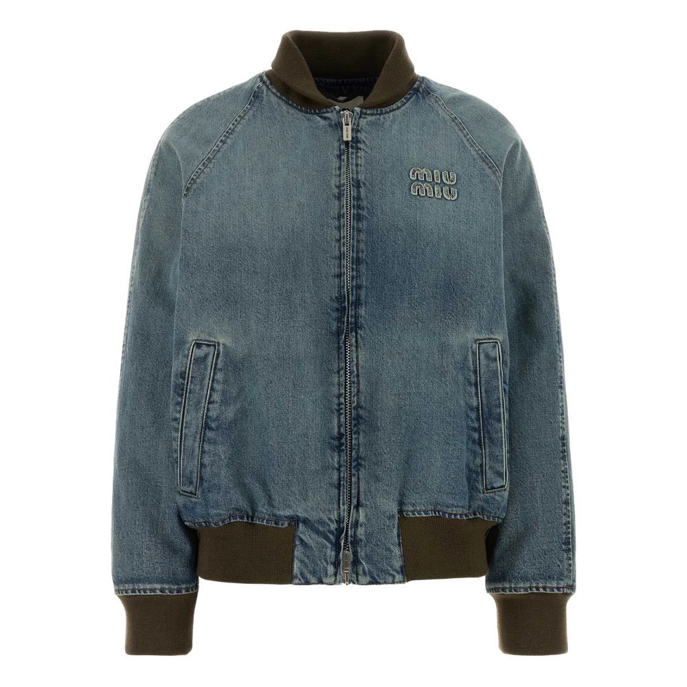 Miu Miu Miu Miu BLUE Jackets - Bomber Jackets Size S / US 4 / IT 40 - 1 Thumbnail
