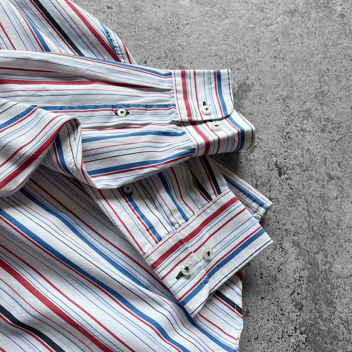 U.S. Polo Assn. × Vintage U.S. Polo Assn Vintage 2 Ply Yarns Striped Button Up Shirt Size US L / EU 52-54 / 3 - 3 Thumbnail