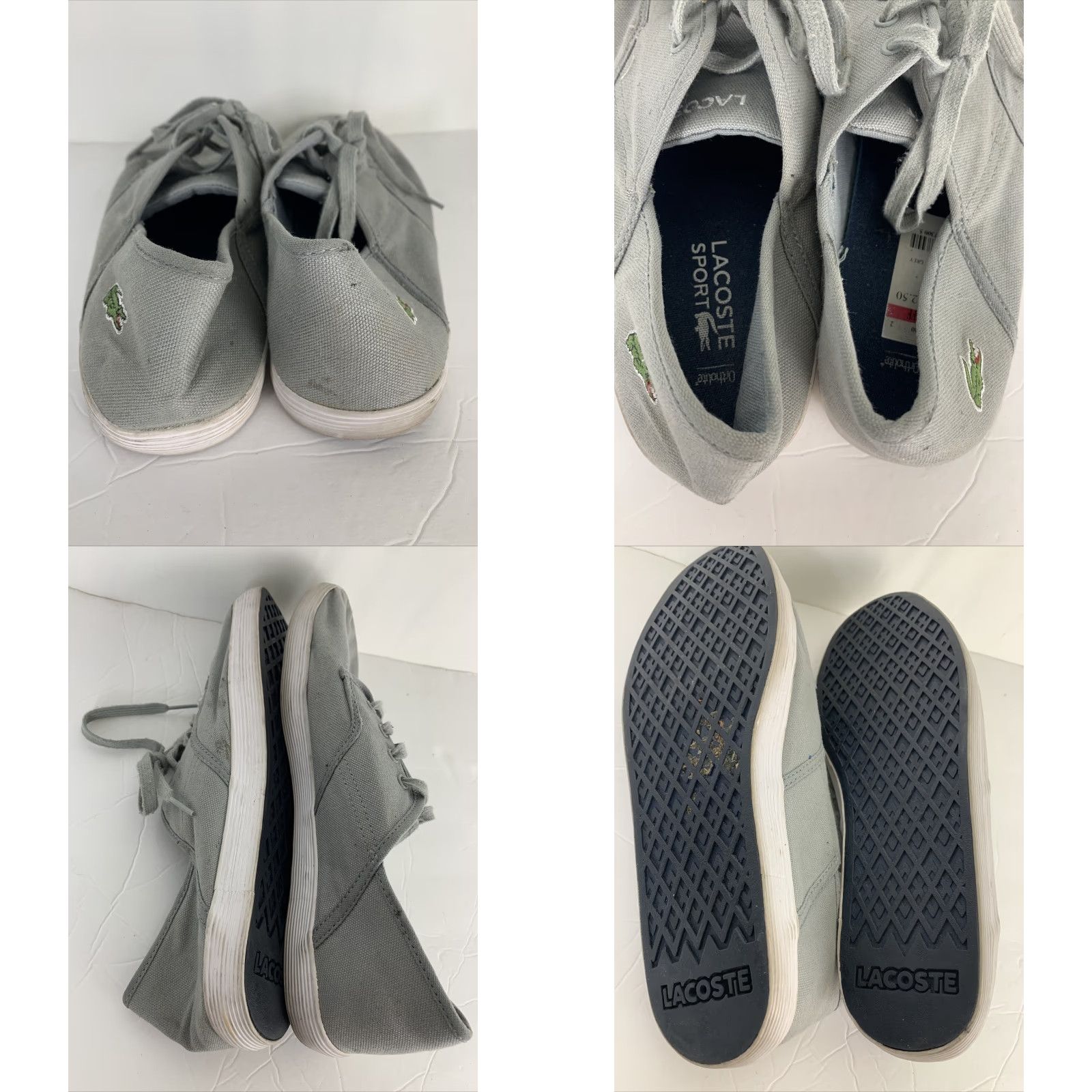 Lacoste Lacoste Andover Par Trainers Shoes Low Top Men Canvas Grey Blue 12 US 11 UK EUR 46 Size US L / EU 52-54 / 3 - 8 Thumbnail