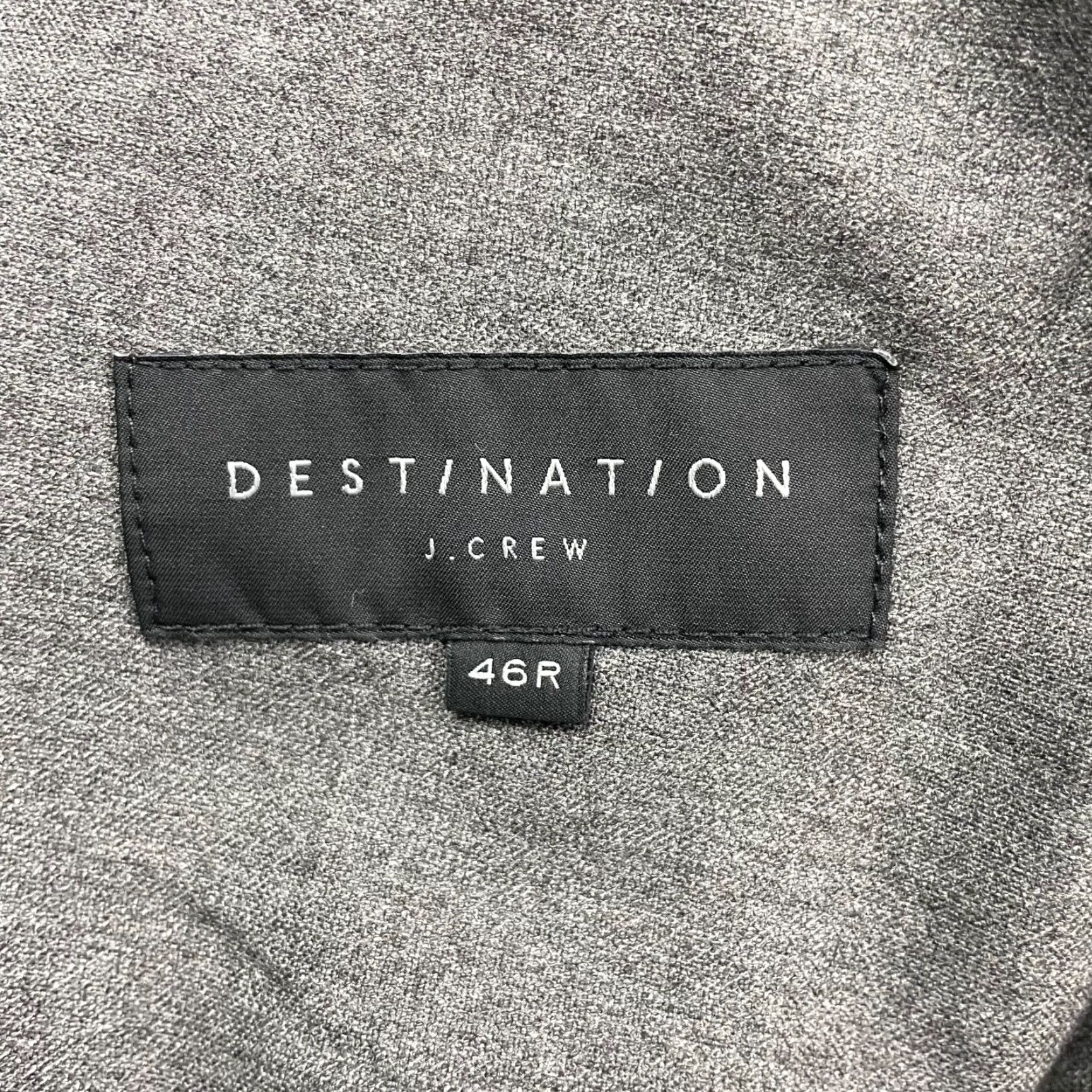 J.Crew J.Crew Destination Men's Performance Blazer/Jacket Gray 46R Two-Button Front Notch Lapel Regular Fit / 46R Mens Blazer Jacket Size 46R - 5 Thumbnail