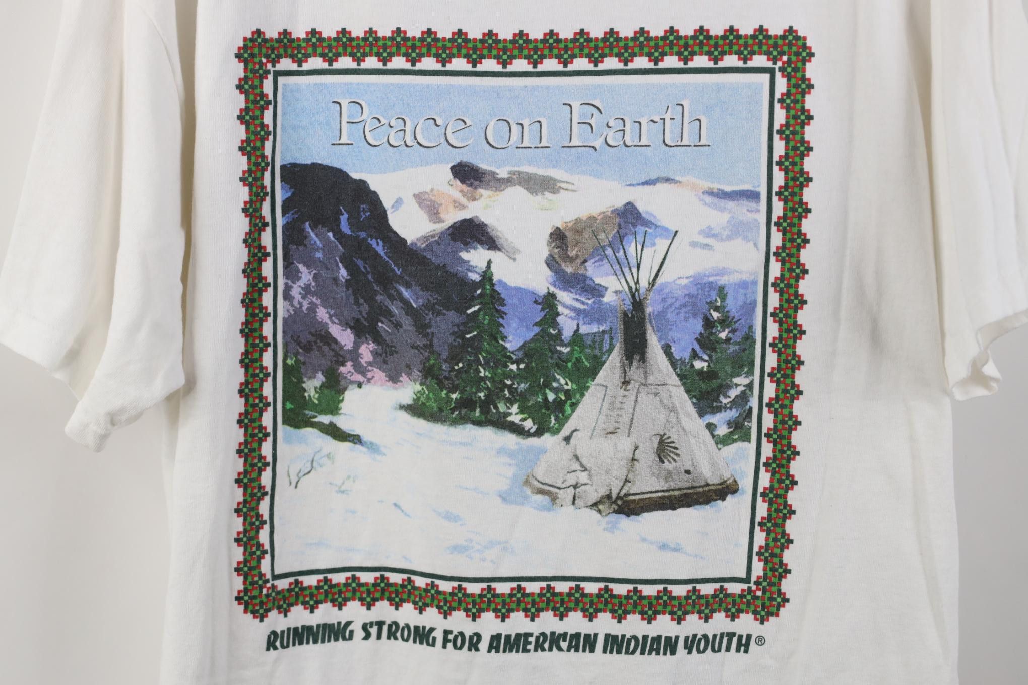 Vintage Vintage 90s Y2K On Earth American Indian Youth Camp T-Shirt Size US L / EU 52-54 / 3 - 4 Thumbnail