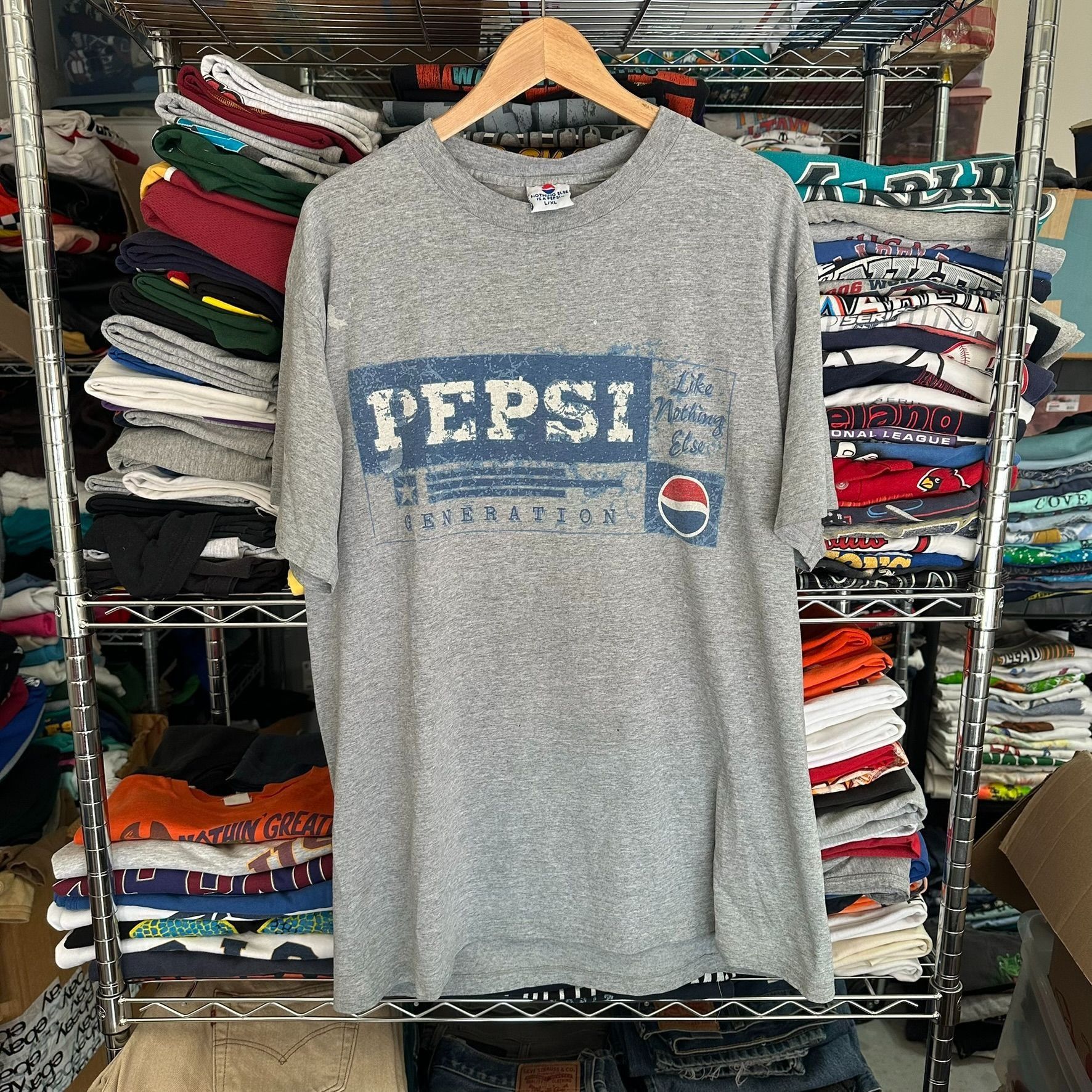 Pepsi Vintage 90s Pepsi Generation T-Shirt Single Stitch Promo Gra Size US XL / EU 56 / 4 - 7 Thumbnail