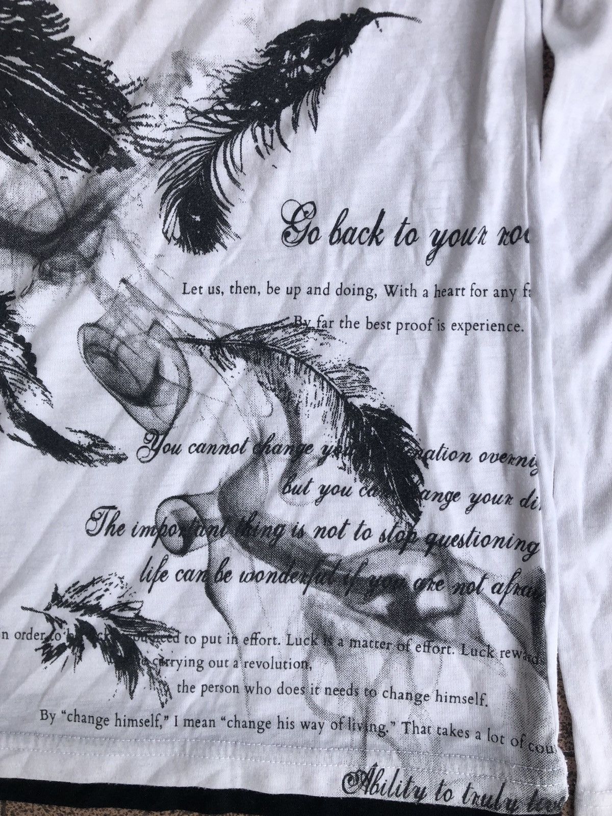 Japanese Brand Roddole poem words double layer longsleeve Size US M / EU 48-50 / 2 - 2 Thumbnail