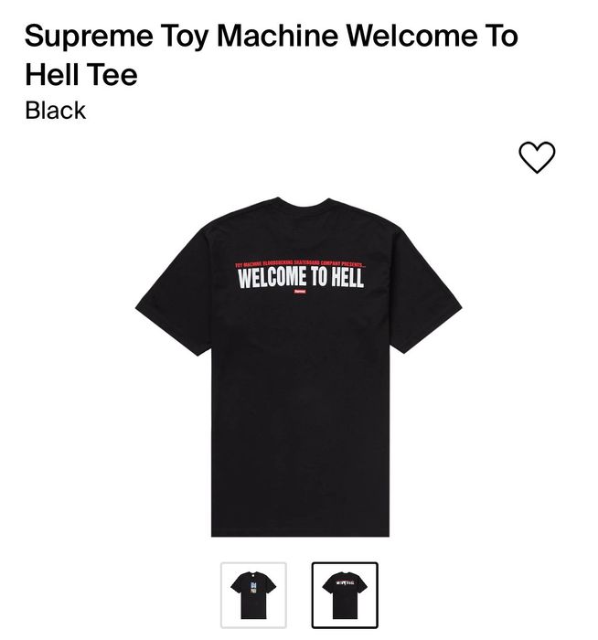 Supreme toy machine welcome to hell tee | Grailed