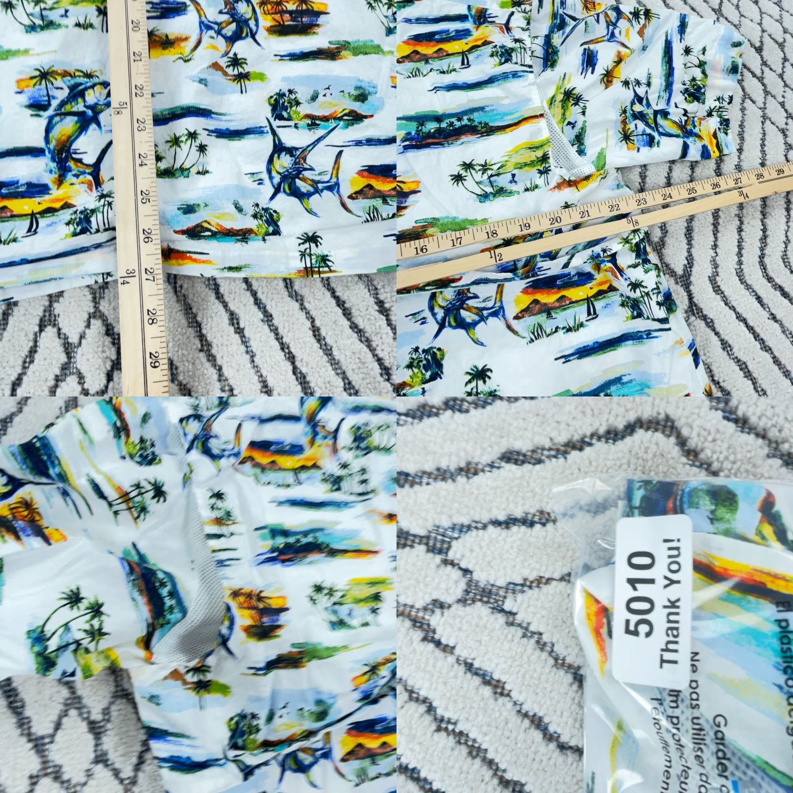 Vintage Columbia Shirt Men Large White Button-Up Hawaiian Beach Island Marlin Fish Size US L / EU 52-54 / 3 - 8 Thumbnail