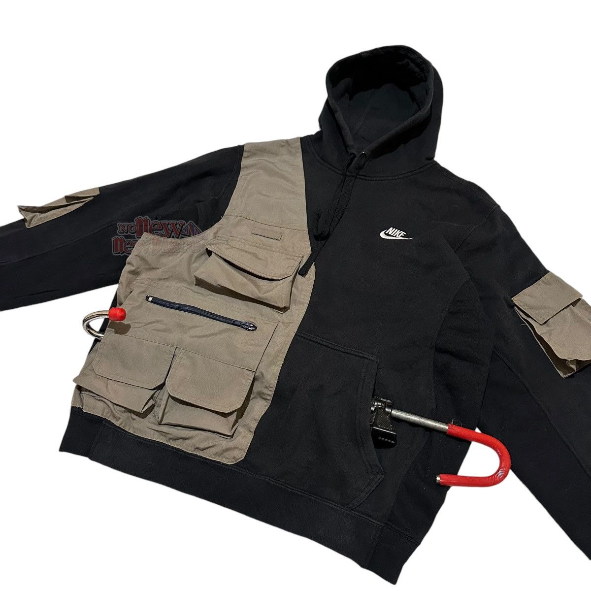 Nike Nike Black Vest Hoodie “BDivine” 592 Reworked Hoodie Size US M / EU 48-50 / 2 - 4 Thumbnail