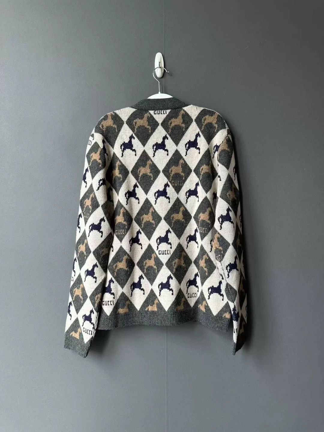 Gucci Gucci Pony Diamond Pattern Cardigan Size US S / EU 44-46 / 1 - 2 Thumbnail