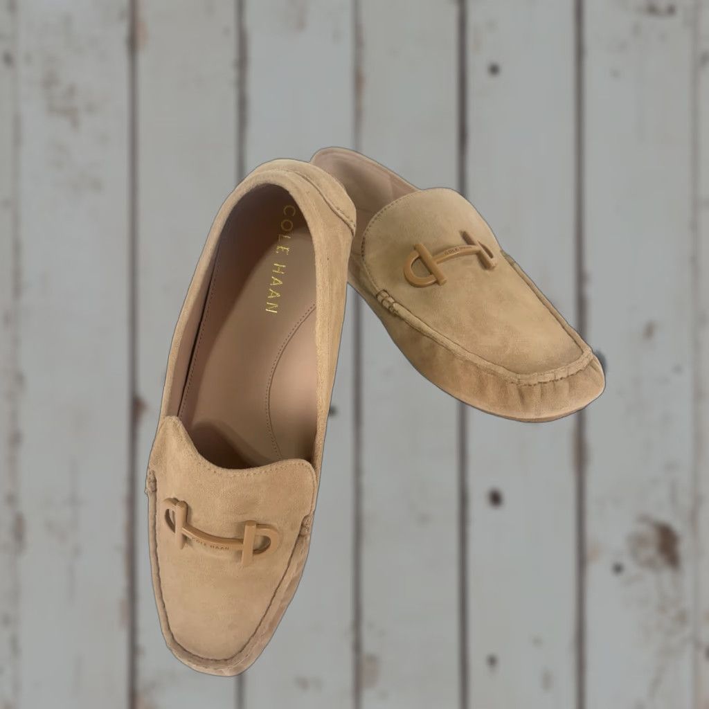 Cole Haan Cole Haan Tully Driver Slip-On Womens Size 8B Blush Tan Suede Round Toe Flat Casual Business Size US 8 / IT 38 - 1 Thumbnail