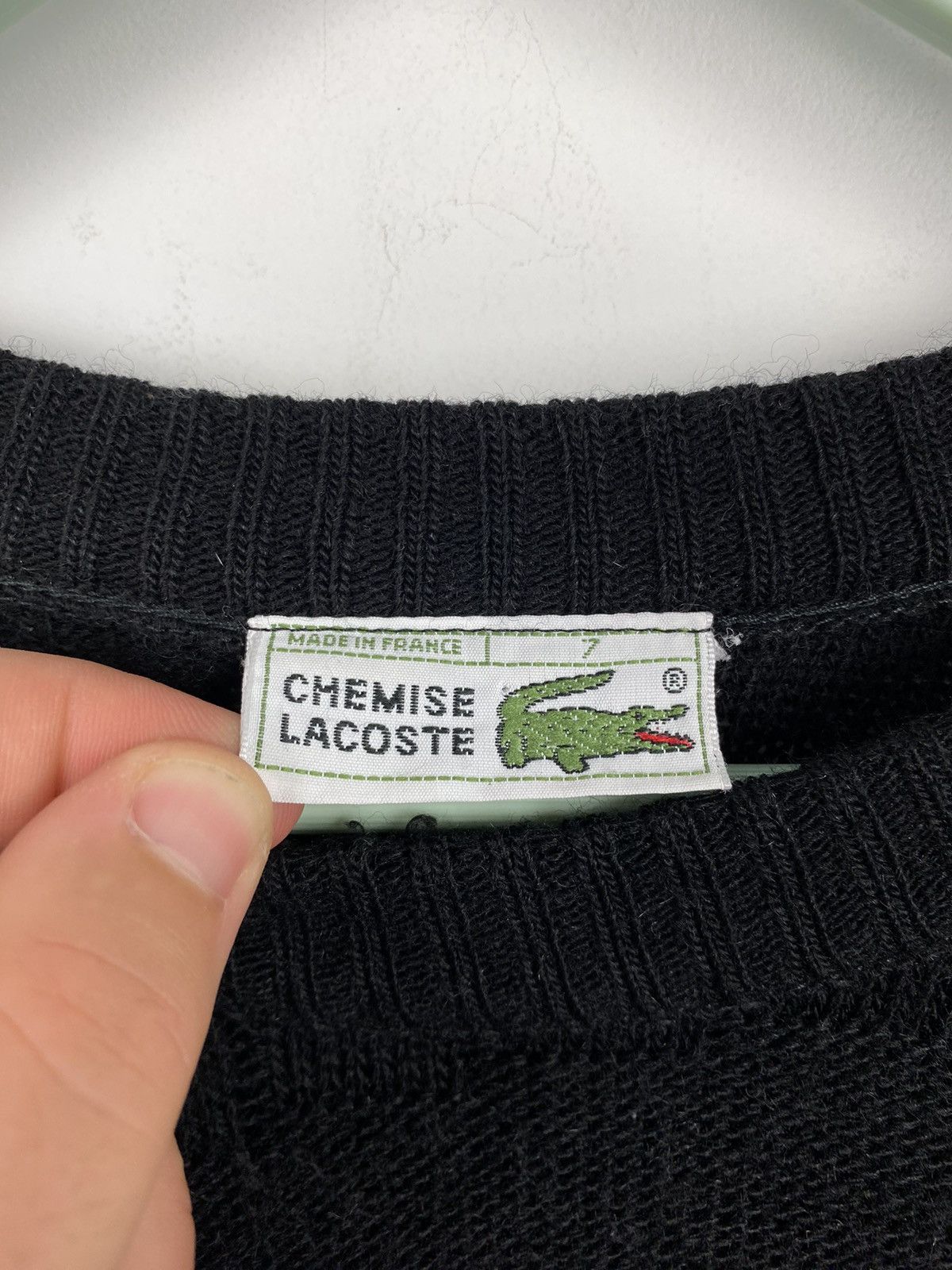 Lacoste Vintage 90s Lacoste Chemise Chunky Knit Wool Sweater Coogi Size US XL / EU 56 / 4 - 6 Thumbnail