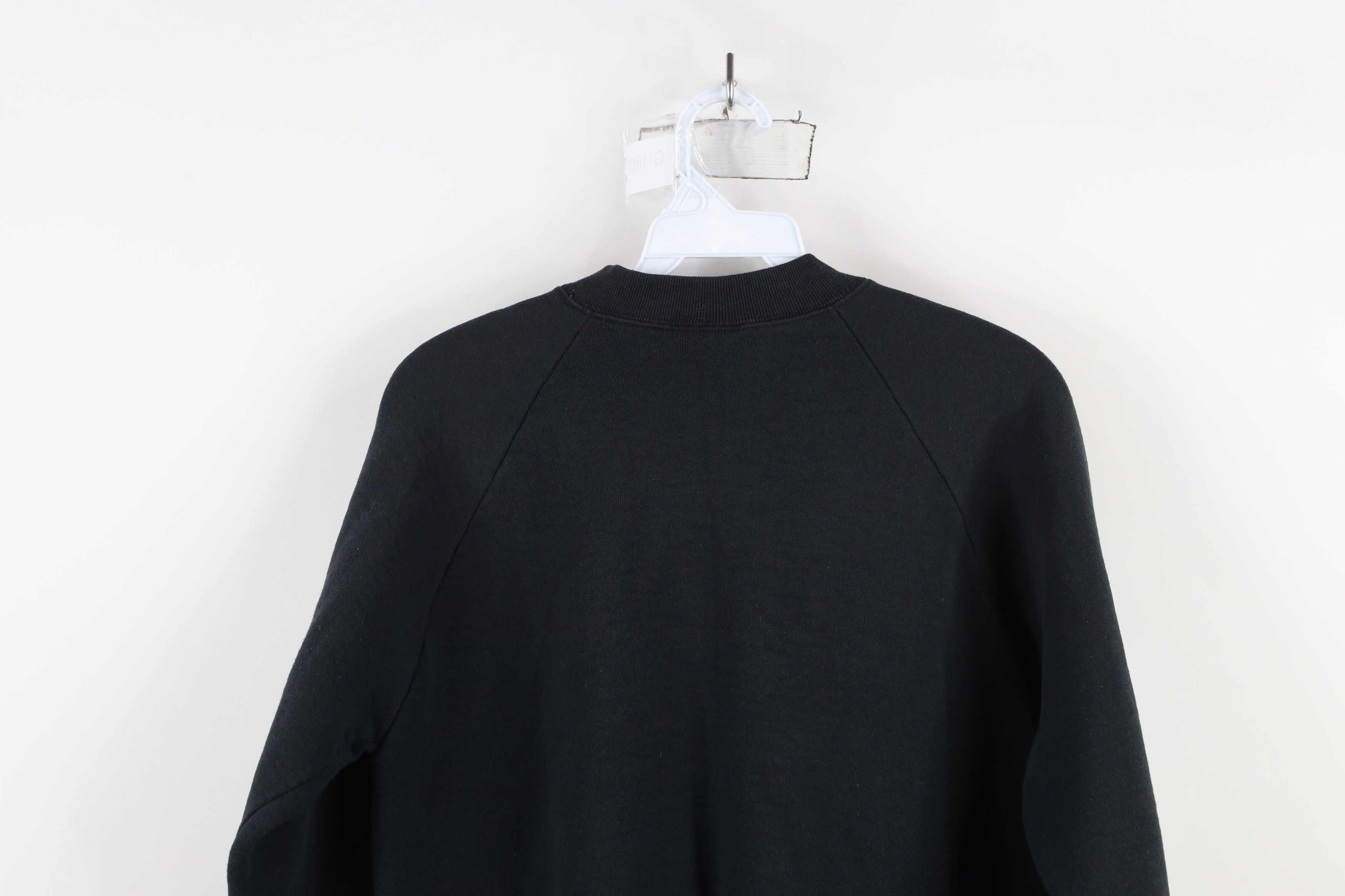Vintage Vintage 90s Streetwear Blank Crewneck Sweatshirt Black USA Size M / US 6-8 / IT 42-44 - 8 Thumbnail