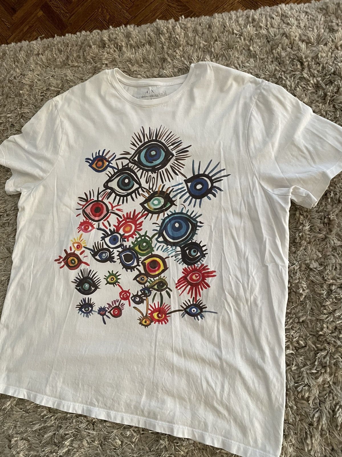 Armani Exchange Armani Exchange x Katerina Vagia White Tee Size US XL / EU 56 / 4 - 3 Thumbnail