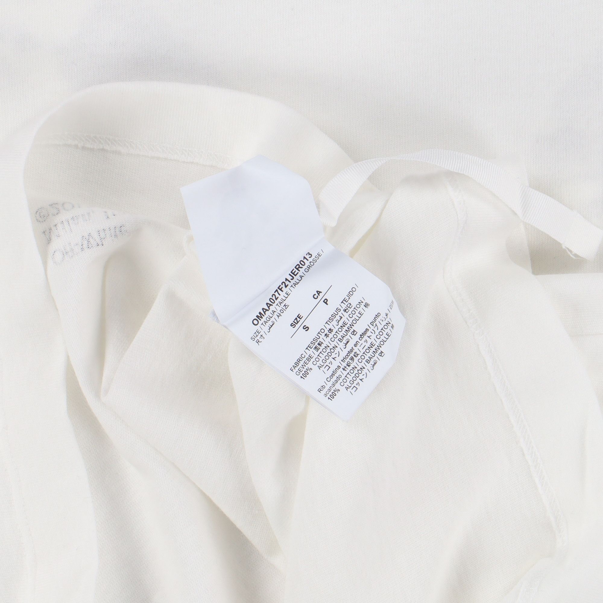 Off-White White Monochrome Caravaggio Arrows Logo T-Shirt Size US S / EU 44-46 / 1 - 7 Thumbnail