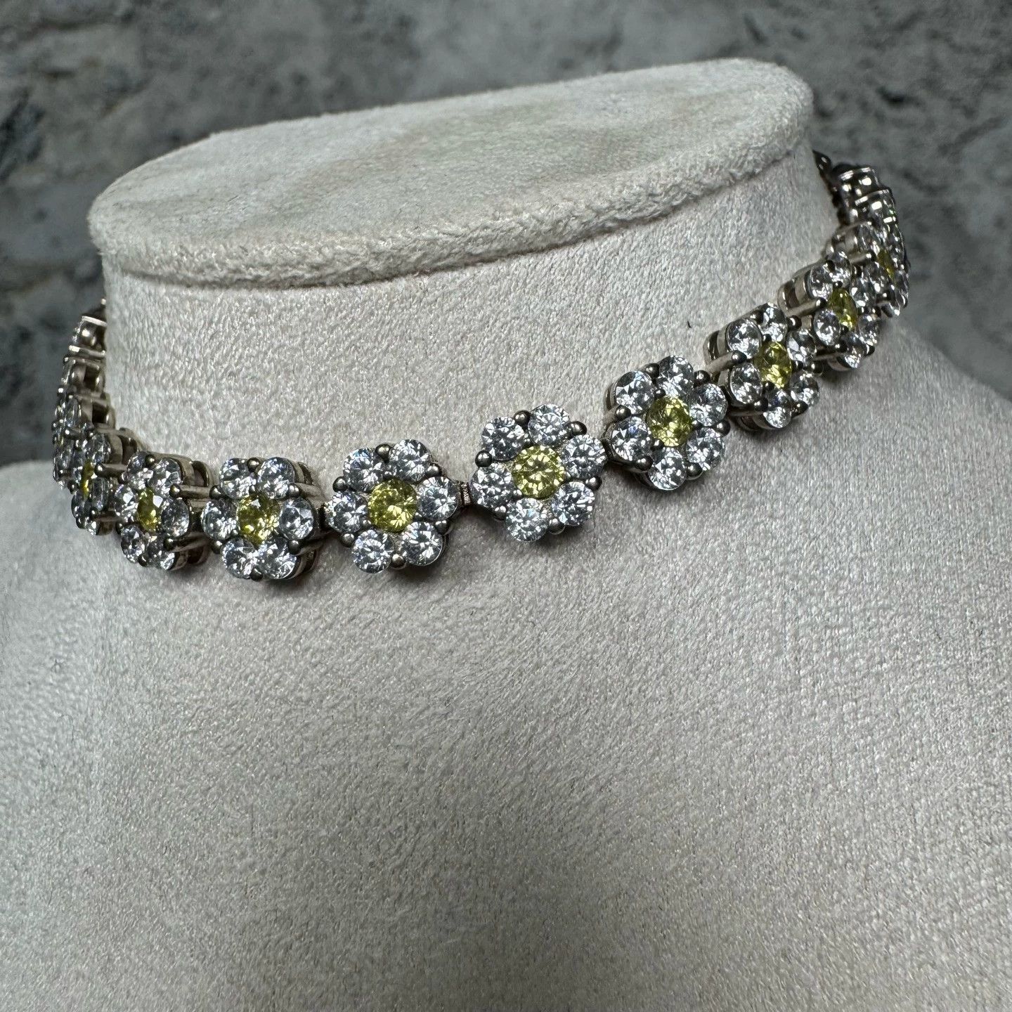 HATTON LABS HATTON LABS Daisy Silver Crystal Tennis Bracelet 21 99N Size ONE SIZE - 3 Thumbnail
