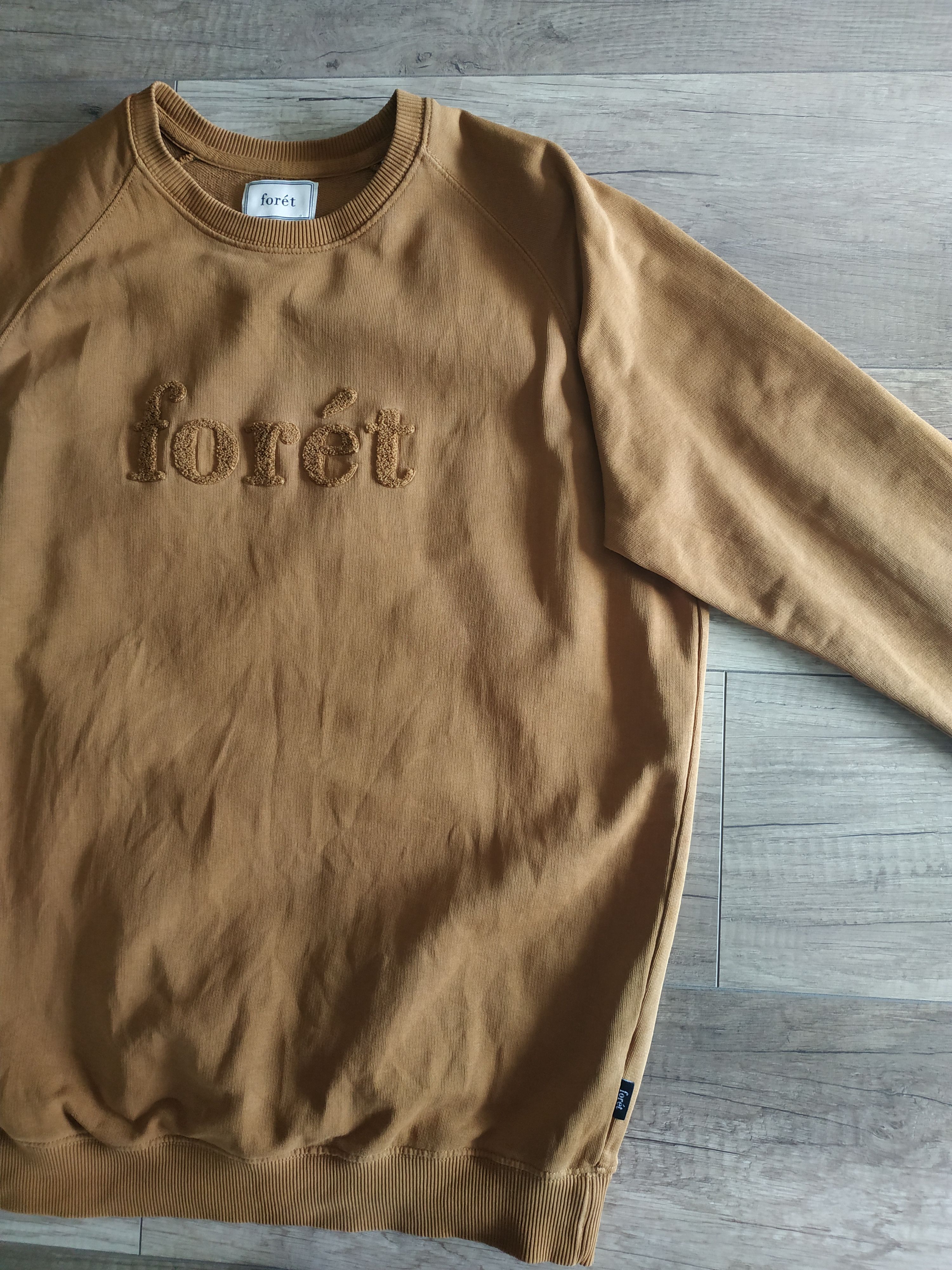 foret FORET Forét Men's Mustard Plush Logo Sweatshirt, s. MEDIUM Size US M / EU 48-50 / 2 - 5 Thumbnail