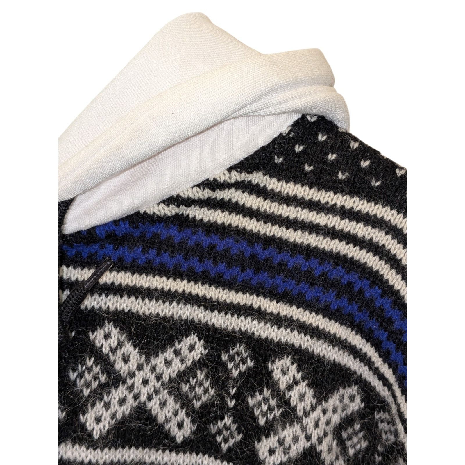 MSGM MSGM Milano 2018 Fair Isle XL Mixed Media Sweater Hoodie Size US XL / EU 56 / 4 - 8 Thumbnail