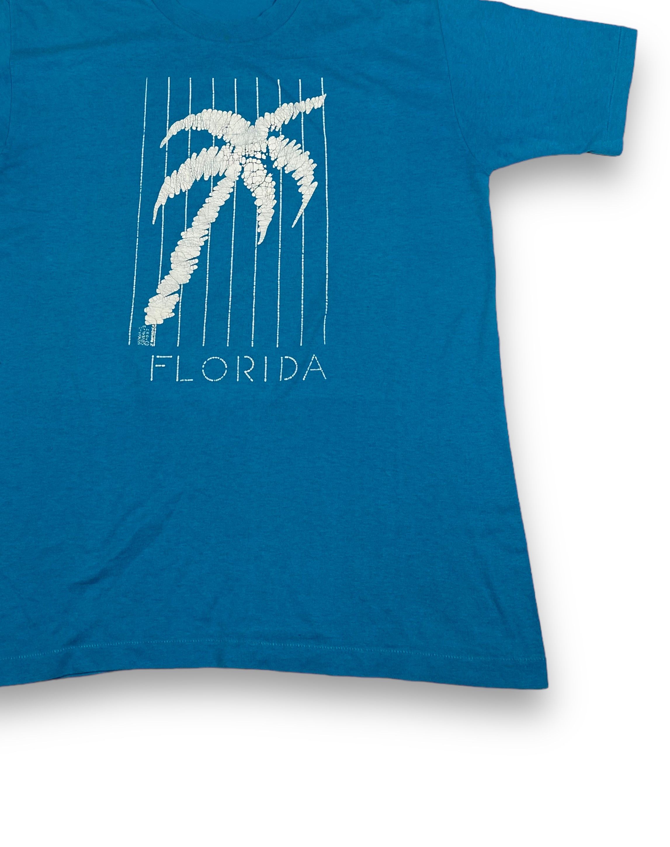 Vintage 80s Vintage SUNSHINE Made in USA Blue Single Stitch Tee M595 Size US M / EU 48-50 / 2 - 2 Thumbnail