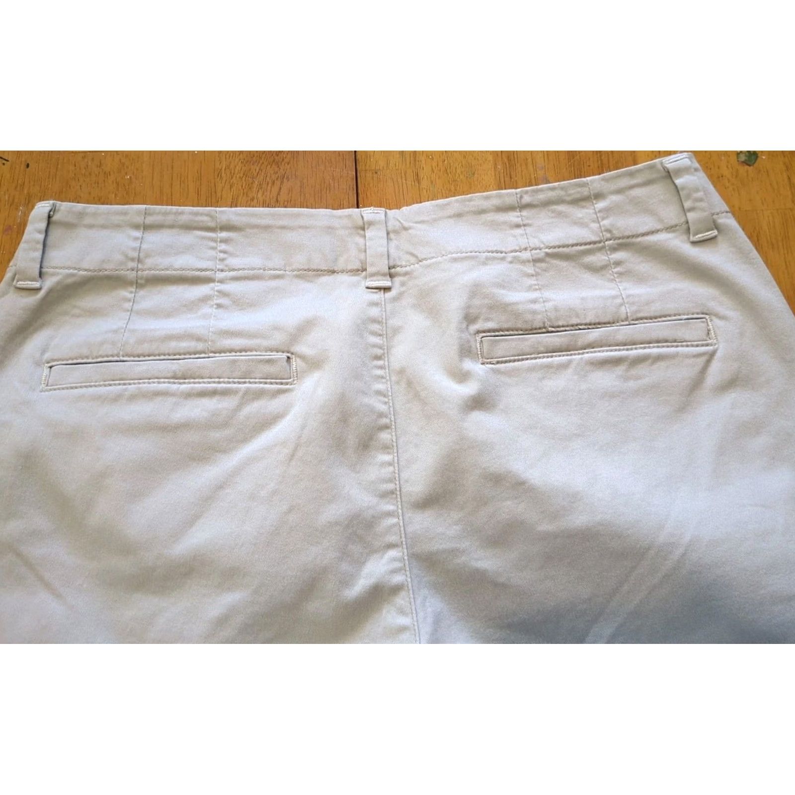 Lee Lee Women’s Capri Pants Petites 14P Beige Crop Mid Rise Fit Straight Karlibuta? Size 36" / US 14 / IT 50 - 4 Thumbnail