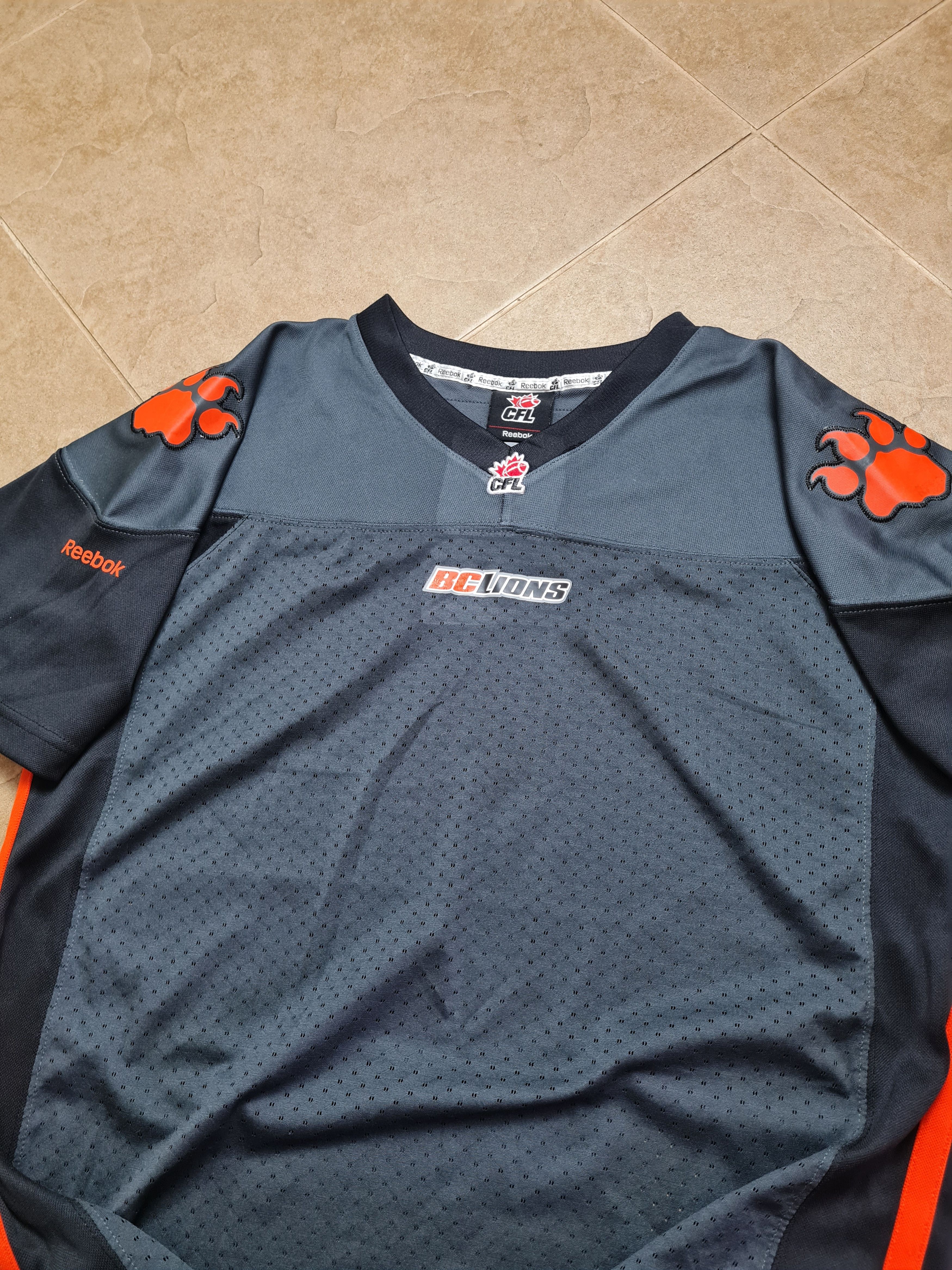Reebok Jersey 2013 Reebok BC Lions CFL Football Mens Black Gray Size US M / EU 48-50 / 2 - 18 Thumbnail